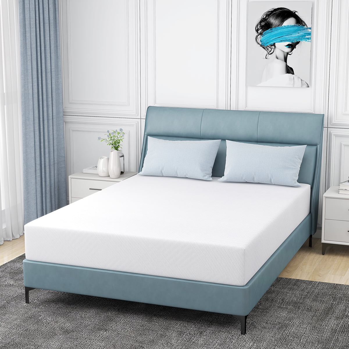 Queen Mattress, 8 inch Gel Memory Foam Mattress for Cool Sleep & Pressure Relief, Medium Firm Mattresses CertiPUR-US Certified Bed-in-a-Box