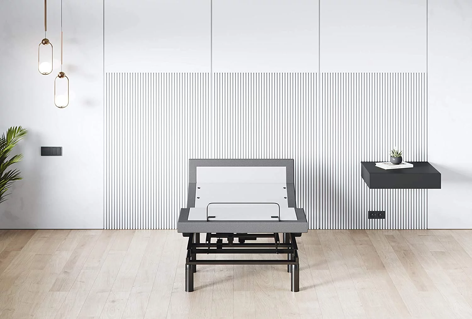 & Son King Adjustable Bed Base Frame (Head Tilt) + 12\u201D Luxury Cool Gel Memory Foam Mattress  Head & Foot USB Ports  Zero Gravity  Interactive Dual Massage  Wireless  Classic