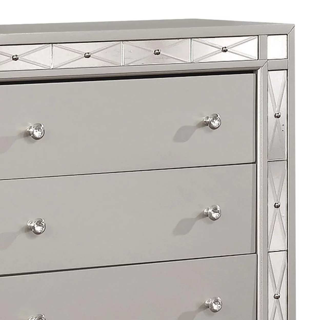 Leighton 5-drawer Chest Metallic Mercury