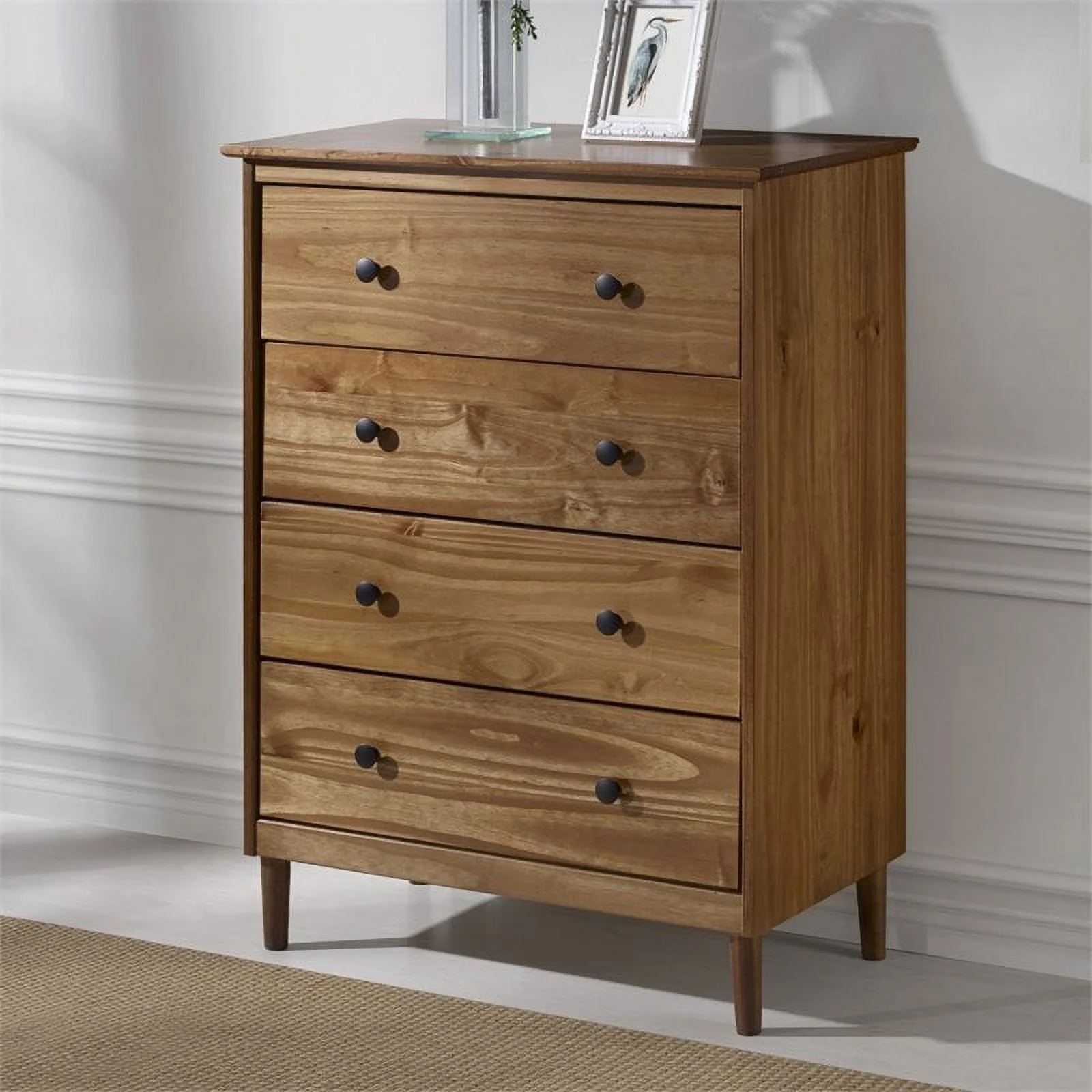 Pemberly Row 4 Drawer Dresser in Caramel