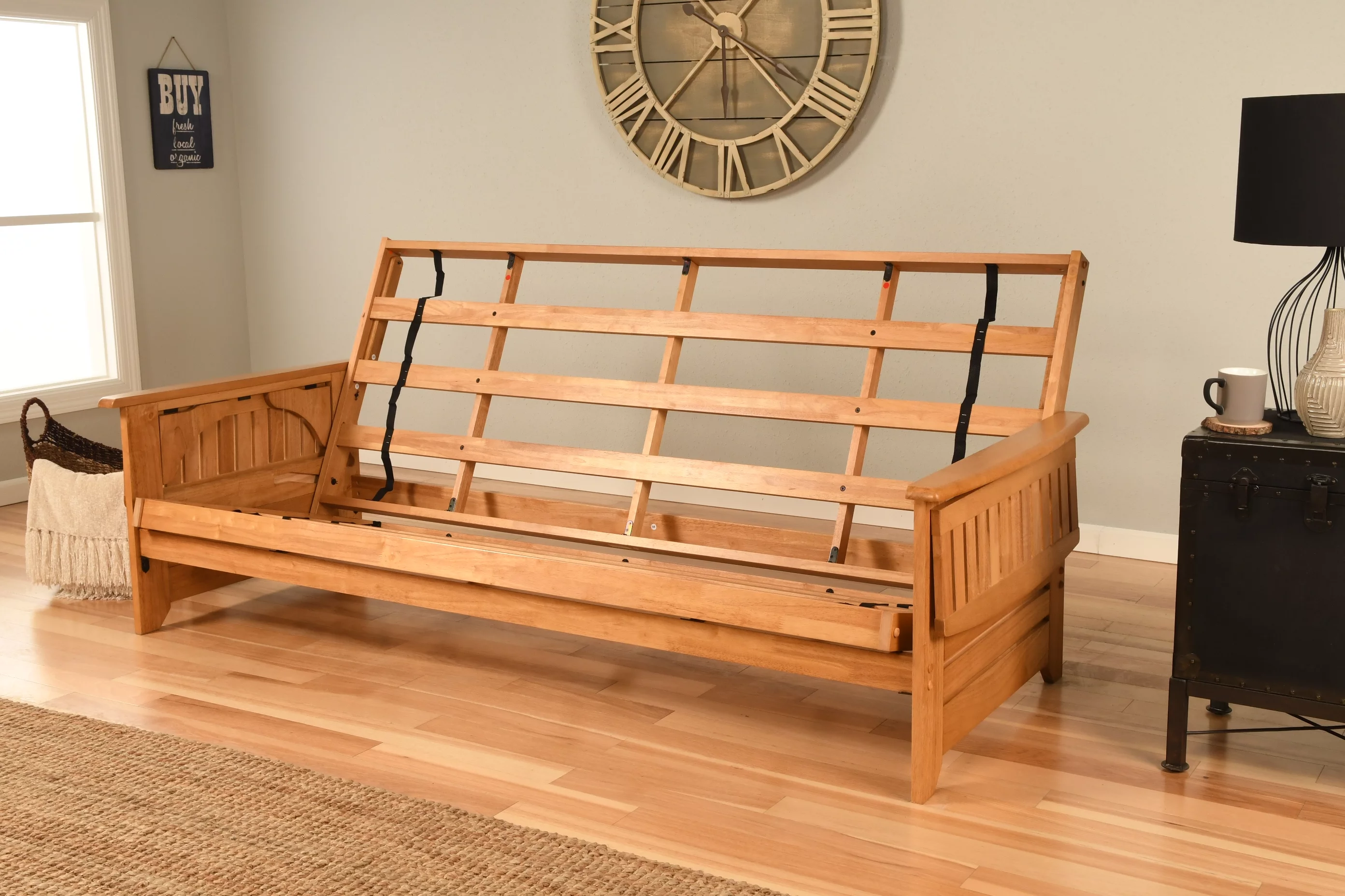 Kodiak Furniture Phoenix Queen Traditional Wood Frame in Butternut