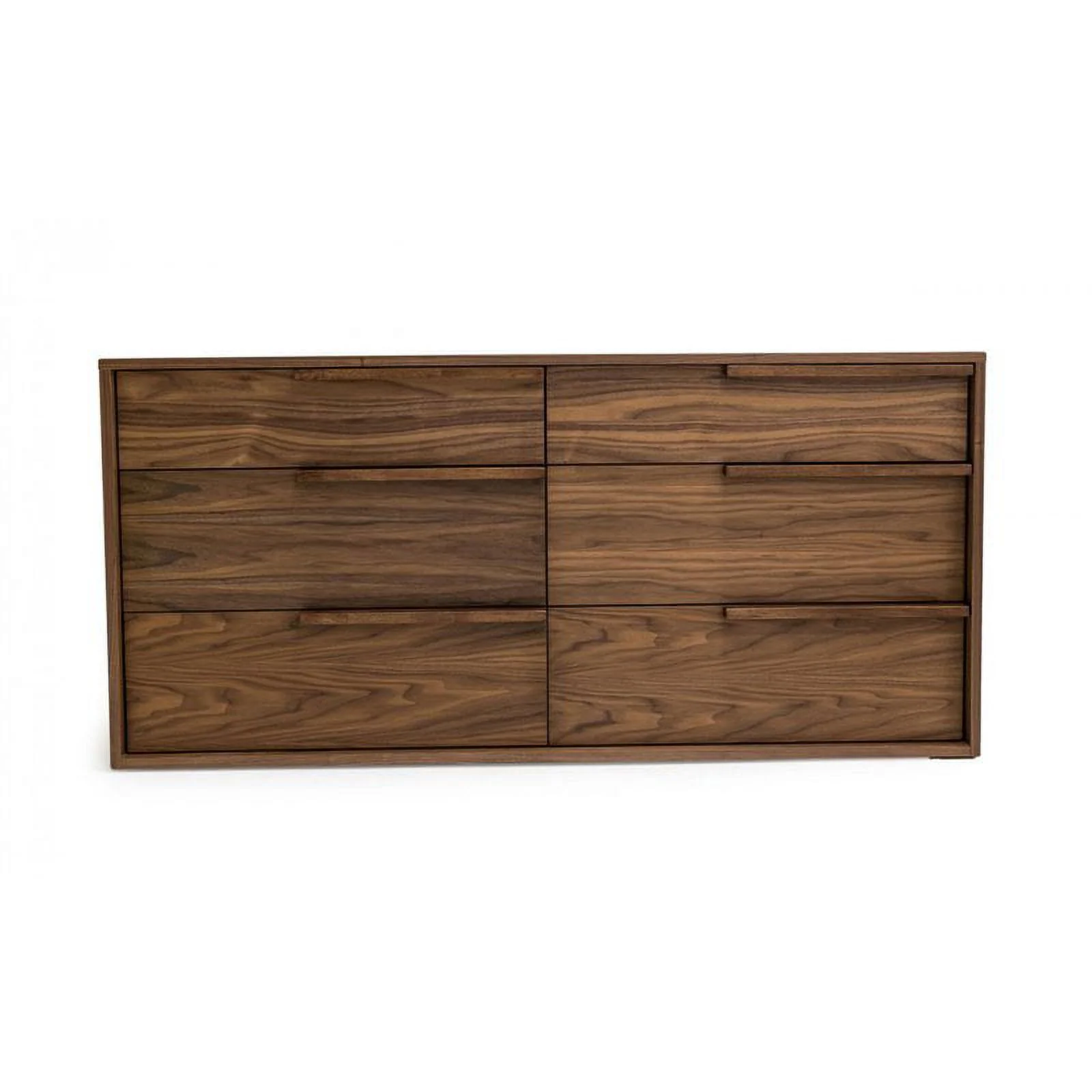 Limari Home Amberlie Modern Veneer Wood 6-Drawers Bedroom Dresser in Walnut
