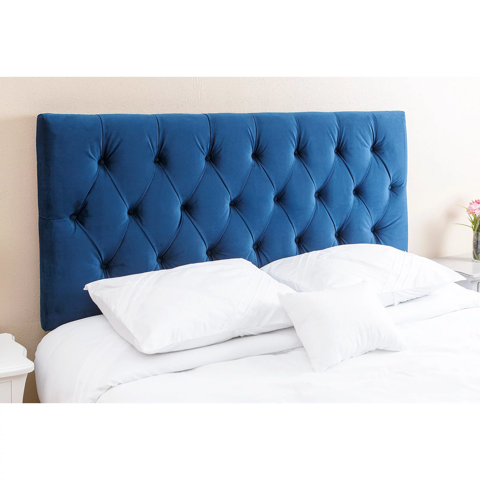 Abbyson Connie Velvet Upholstered Headboard - Full/Queen, Gray