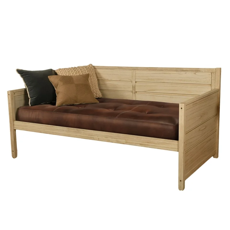 Kodiak Furniture Twin-size Tufted Fabric Daybed Mattress in Saddle Brown