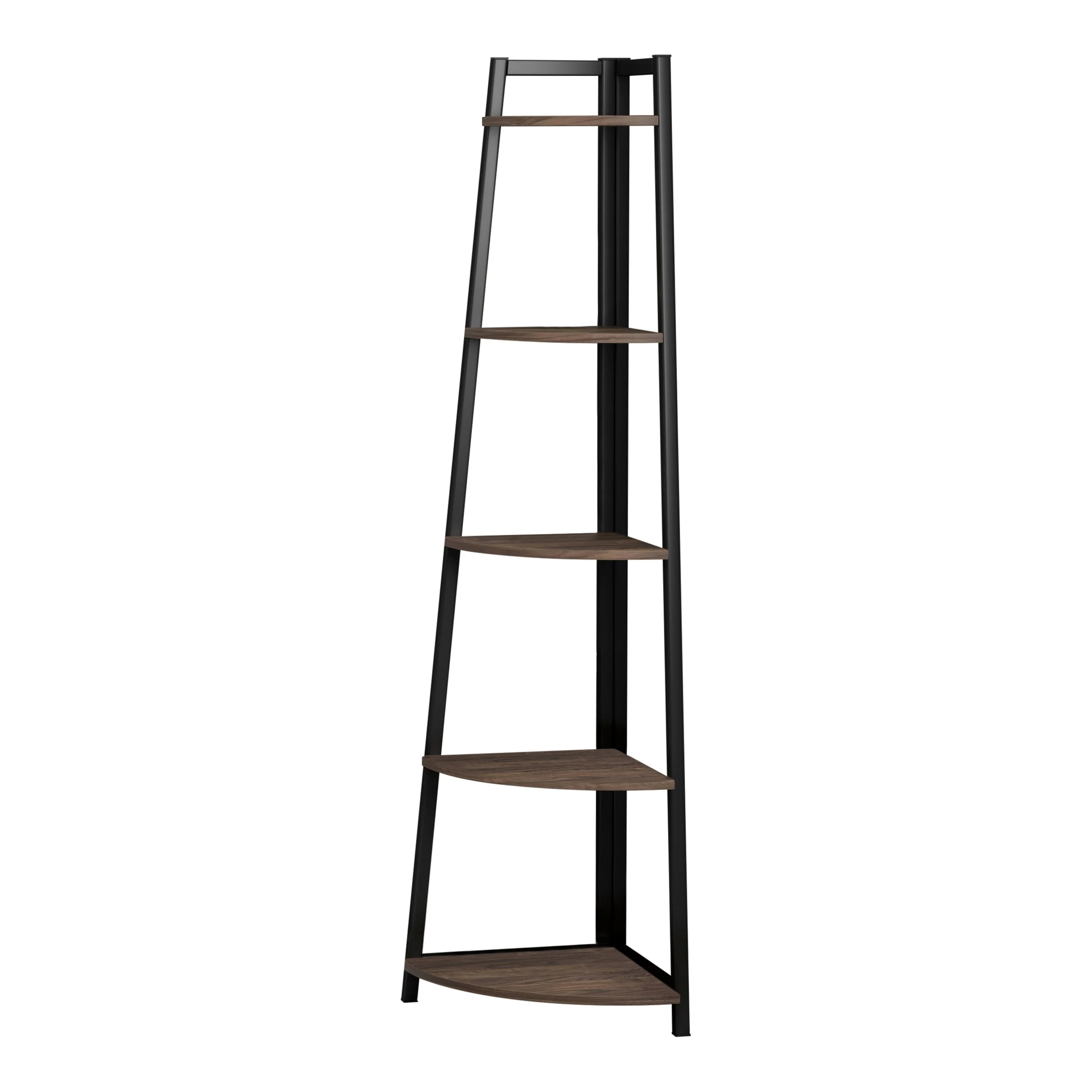 Horatio Aged Walnut Corner Bookcase