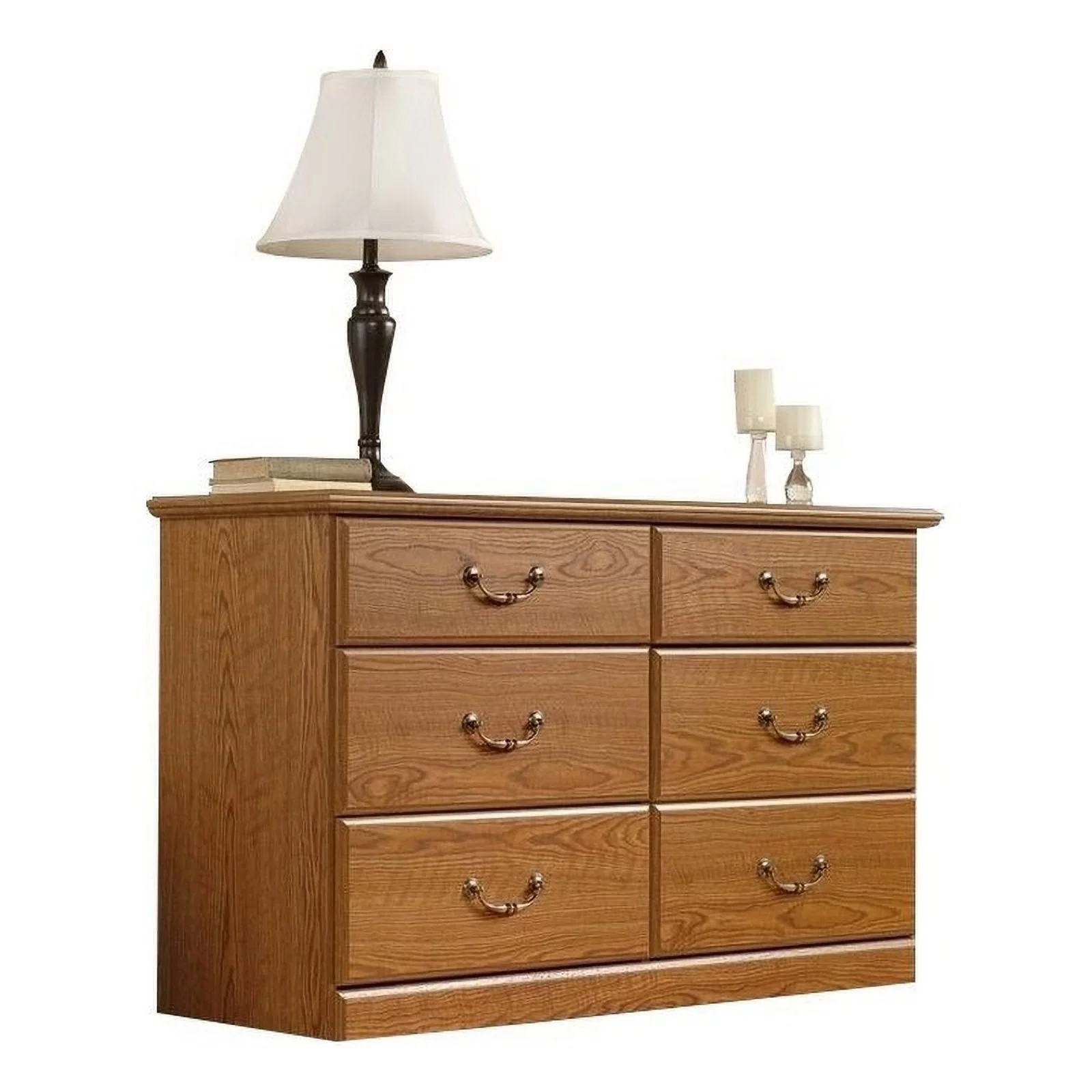 Pemberly Row 6 Drawer Bedroom Dresser in Carolina Oak