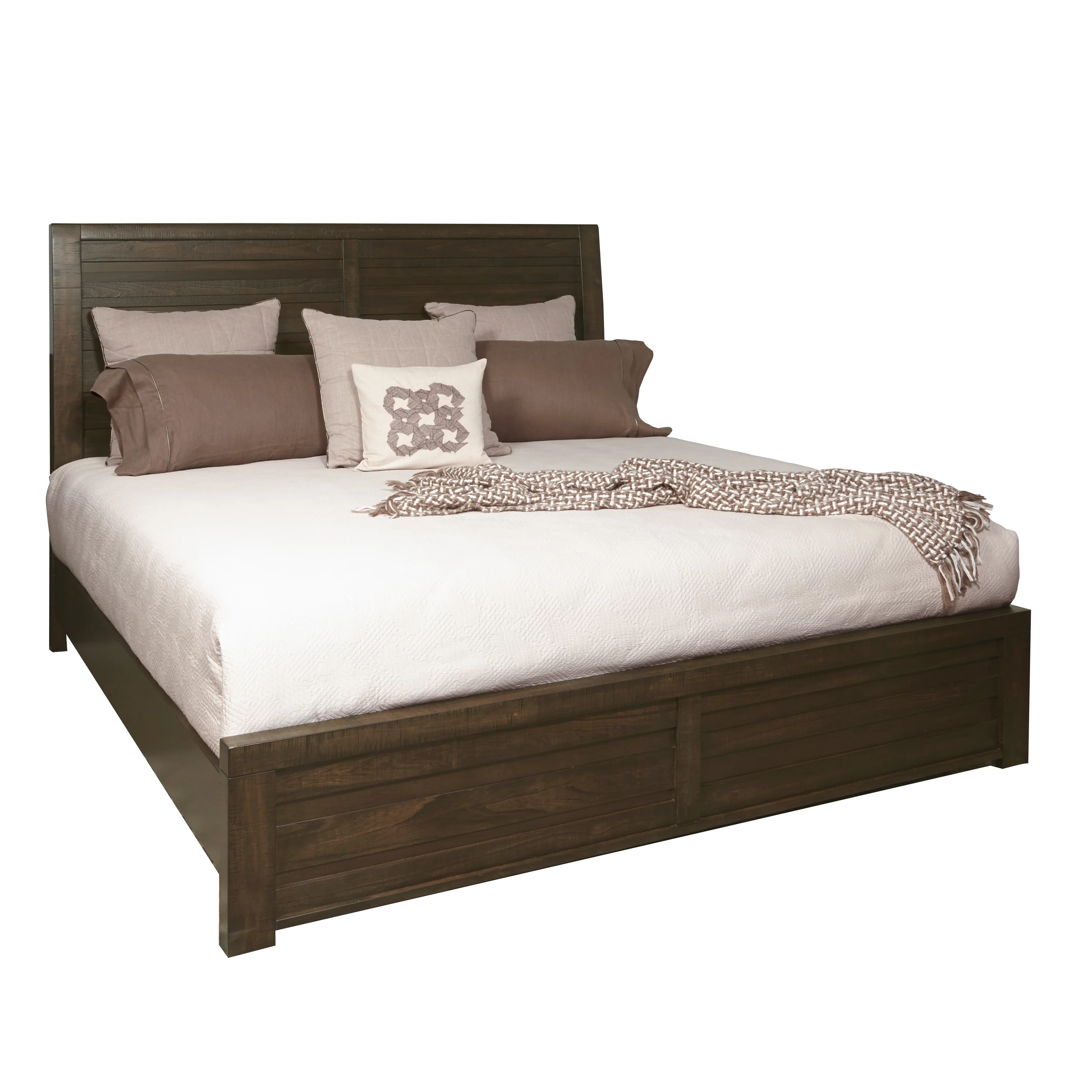 Sedona Transitional Wood Panel Bed in Espresso, King