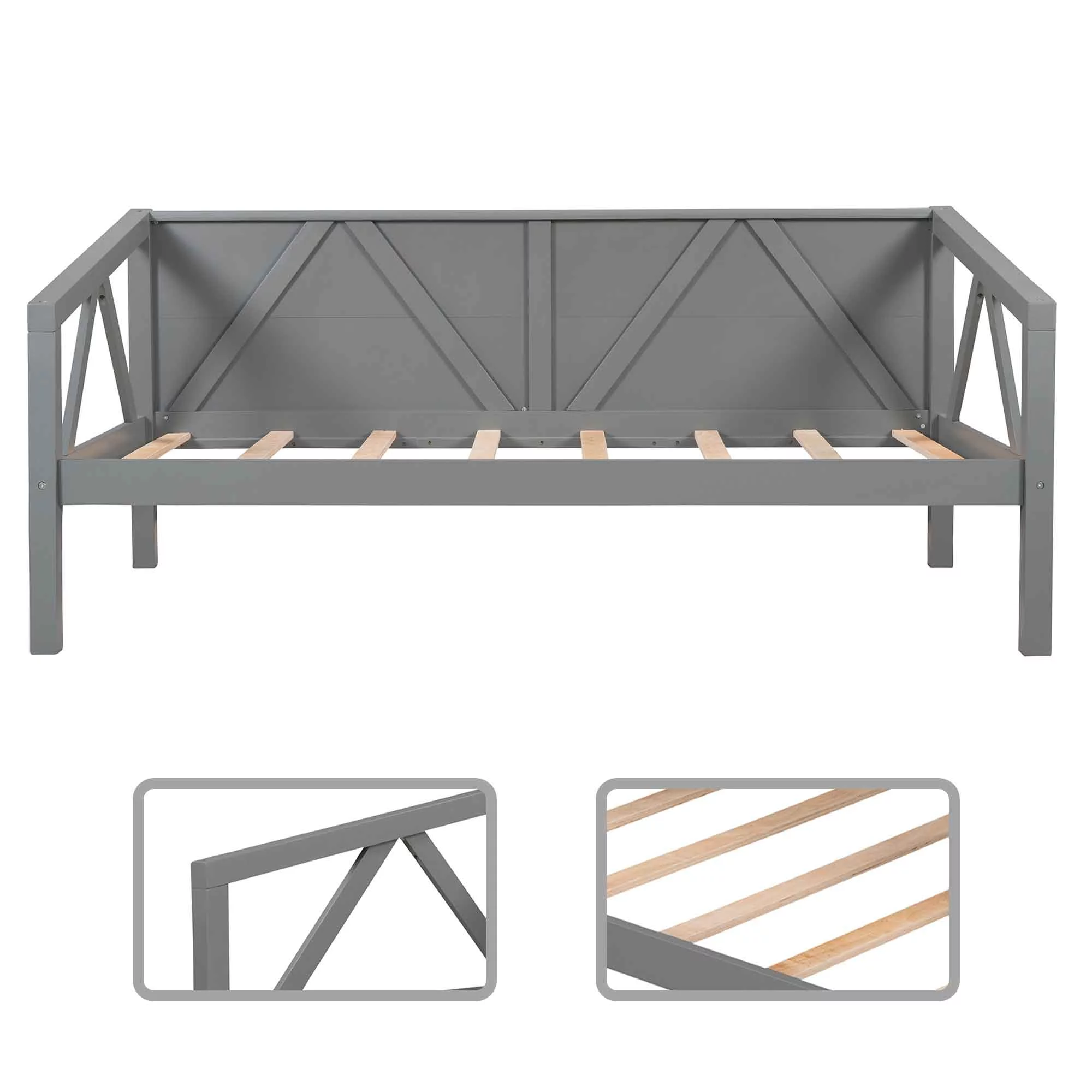 Fashion Design Twin Size Daybed with Pine Wood Legs