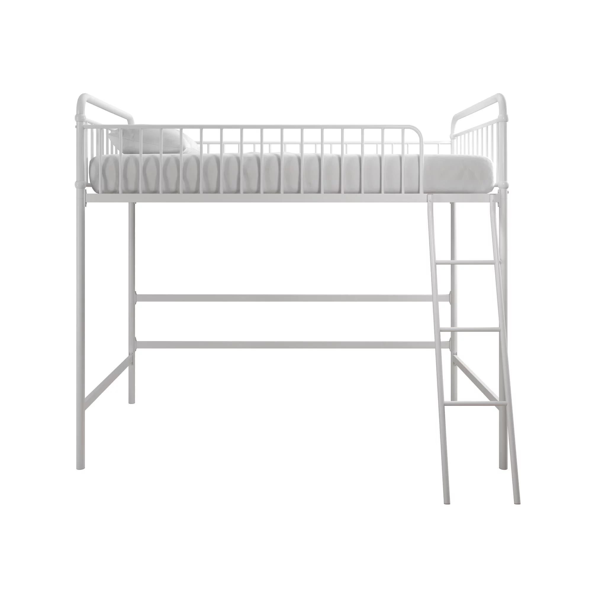 Better Homes & Gardens Kelsey Twin Metal Loft Bed, White