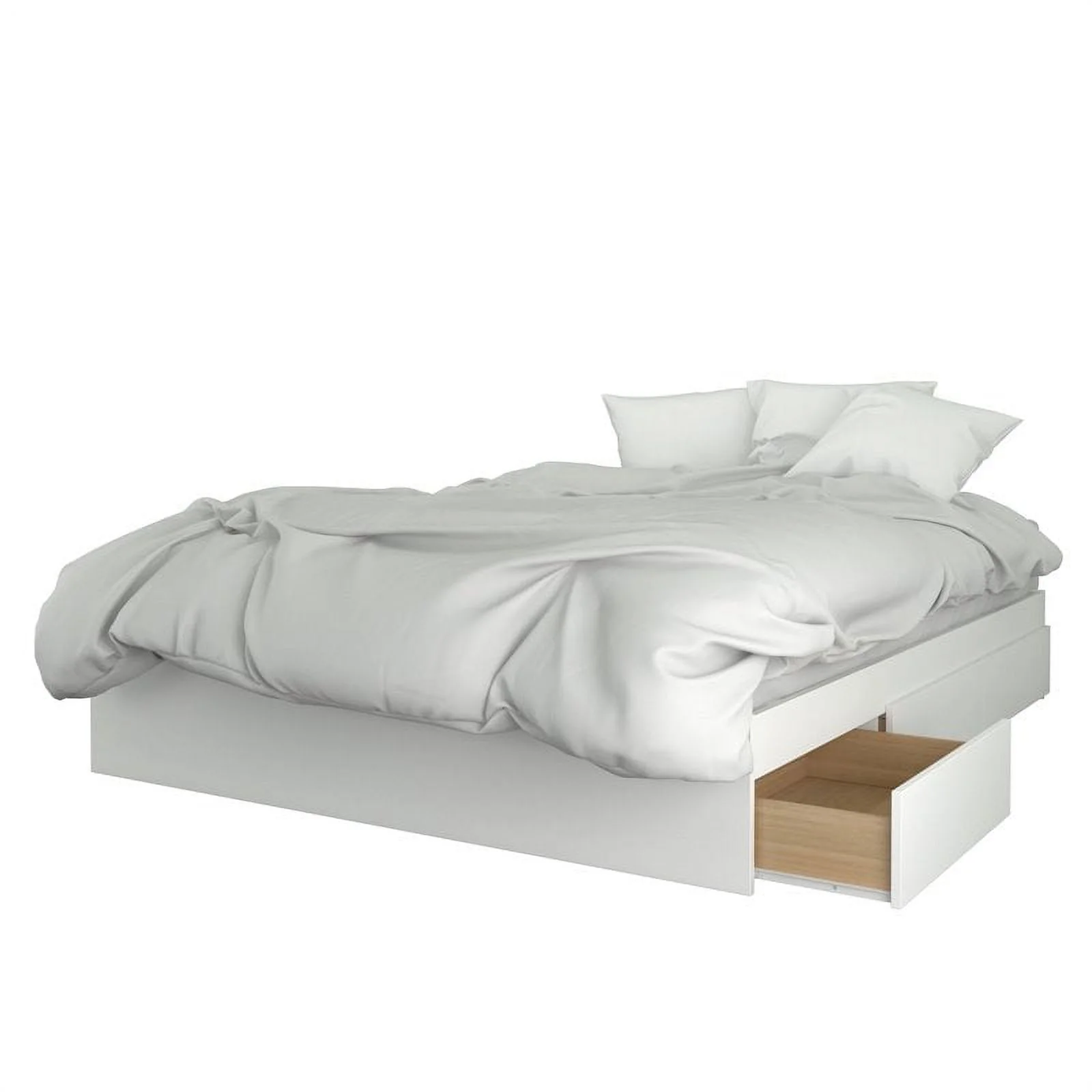 Modus 3 Piece Queen Size Bedroom Set Walnut and White