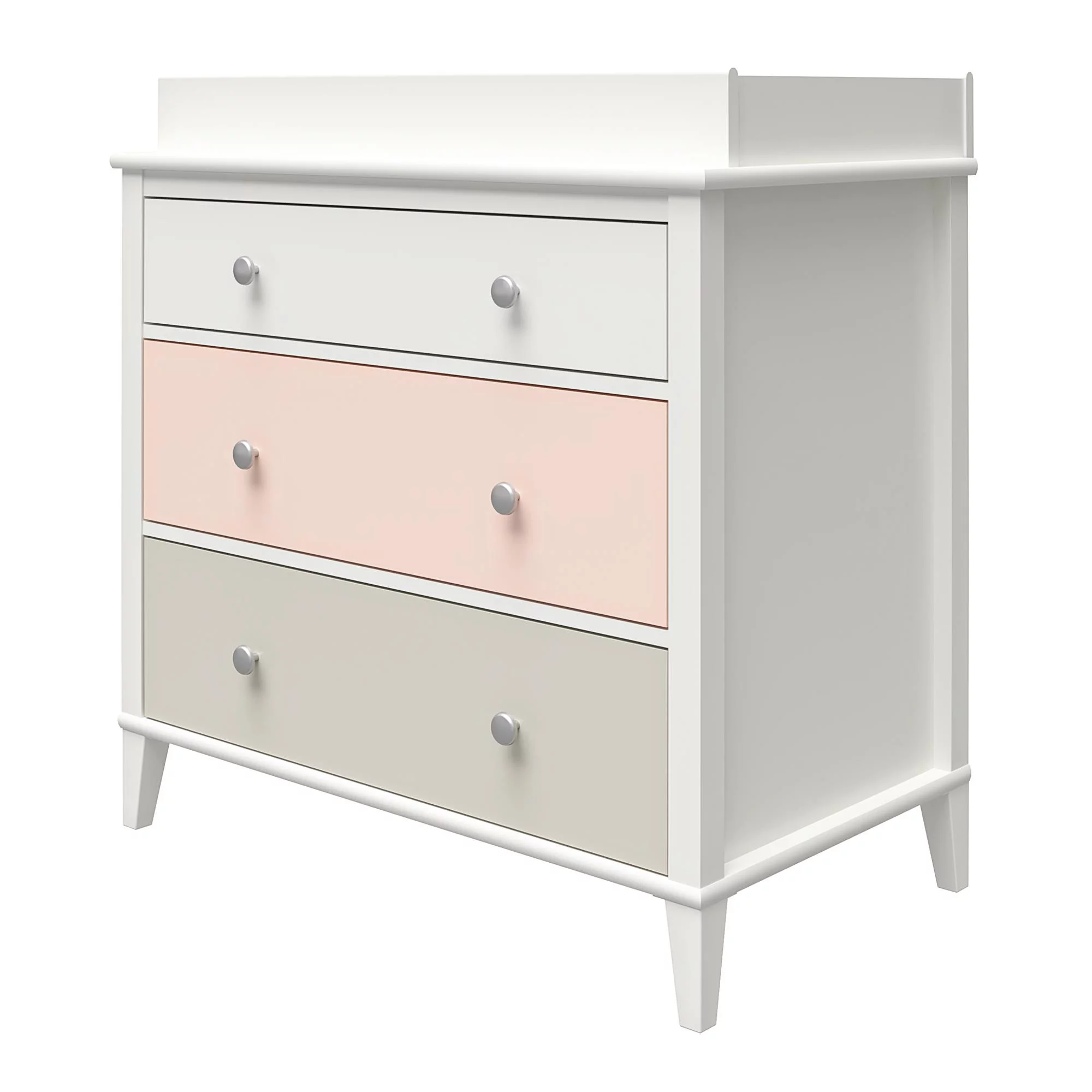 Little Seeds Monarch Hill Poppy 3 Drawer Changing Table, Peach/Taupe