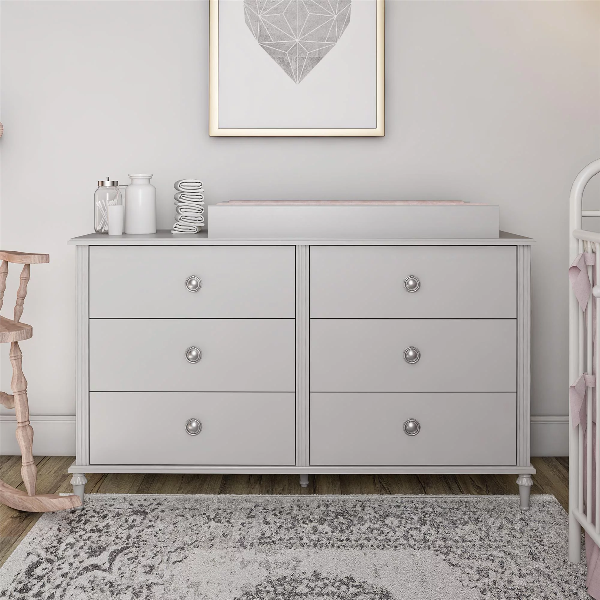 Little Seeds Rowan Valley Arden 6 Drawer Grey Kidsâ Dresser