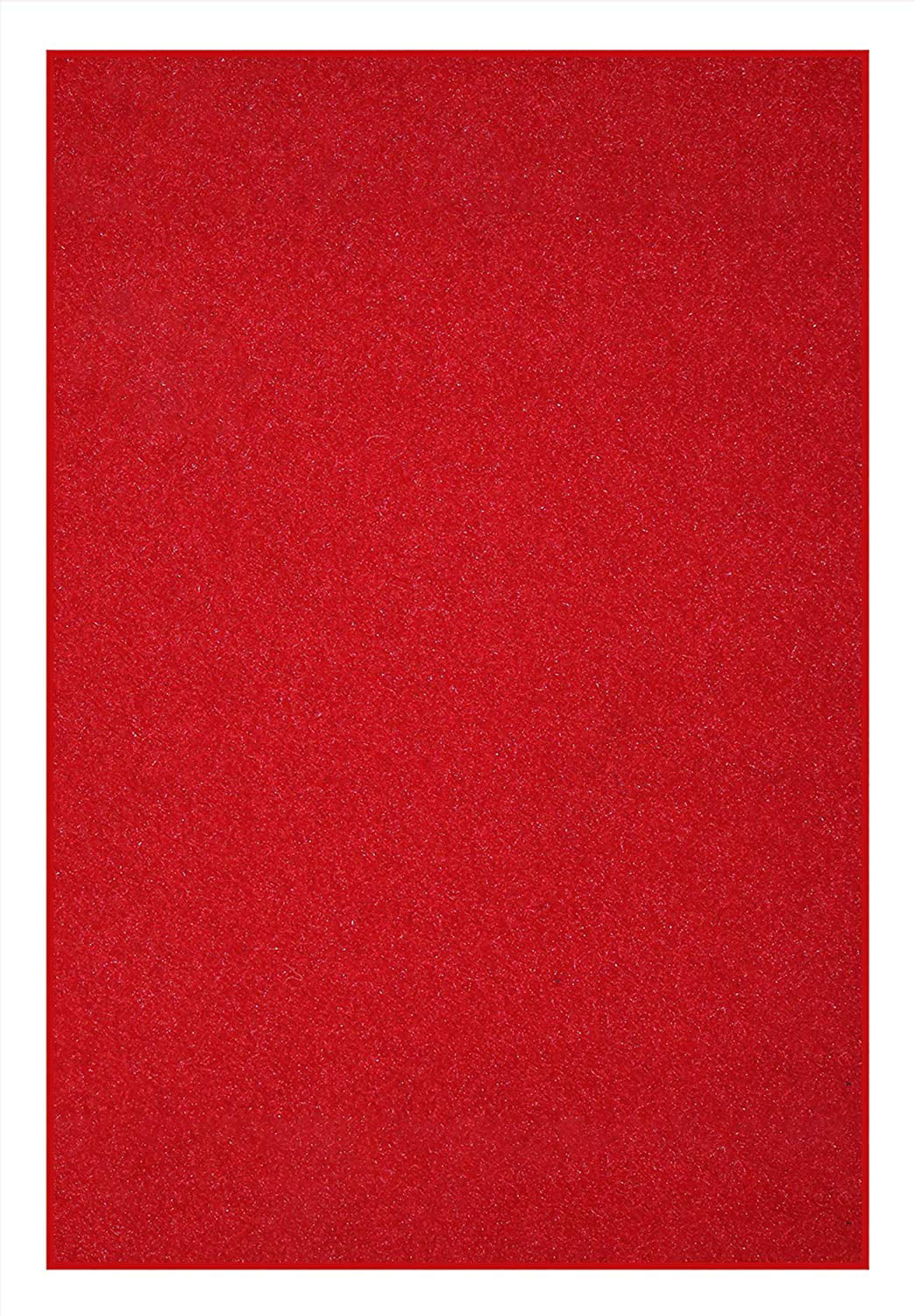5'x8' Bright Red Soft and Durable - Indoor Outdoor Area Rug Carpet Runners with a Premium Fabric Finished Edges