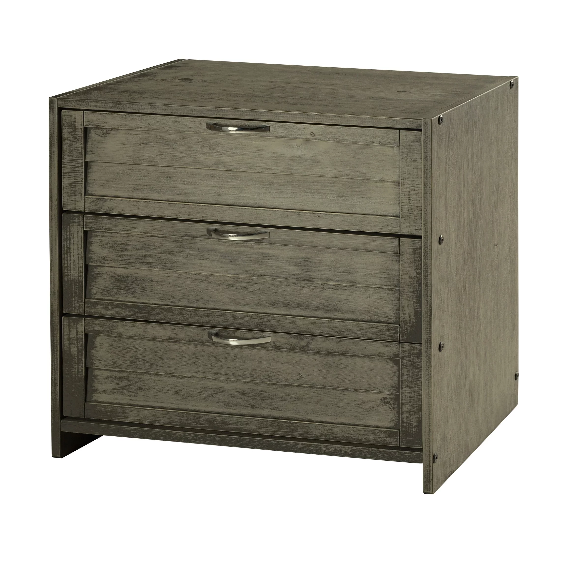 Donco Kids Louver Bed-Color:Antique Grey,Style:3 Drawer Chest