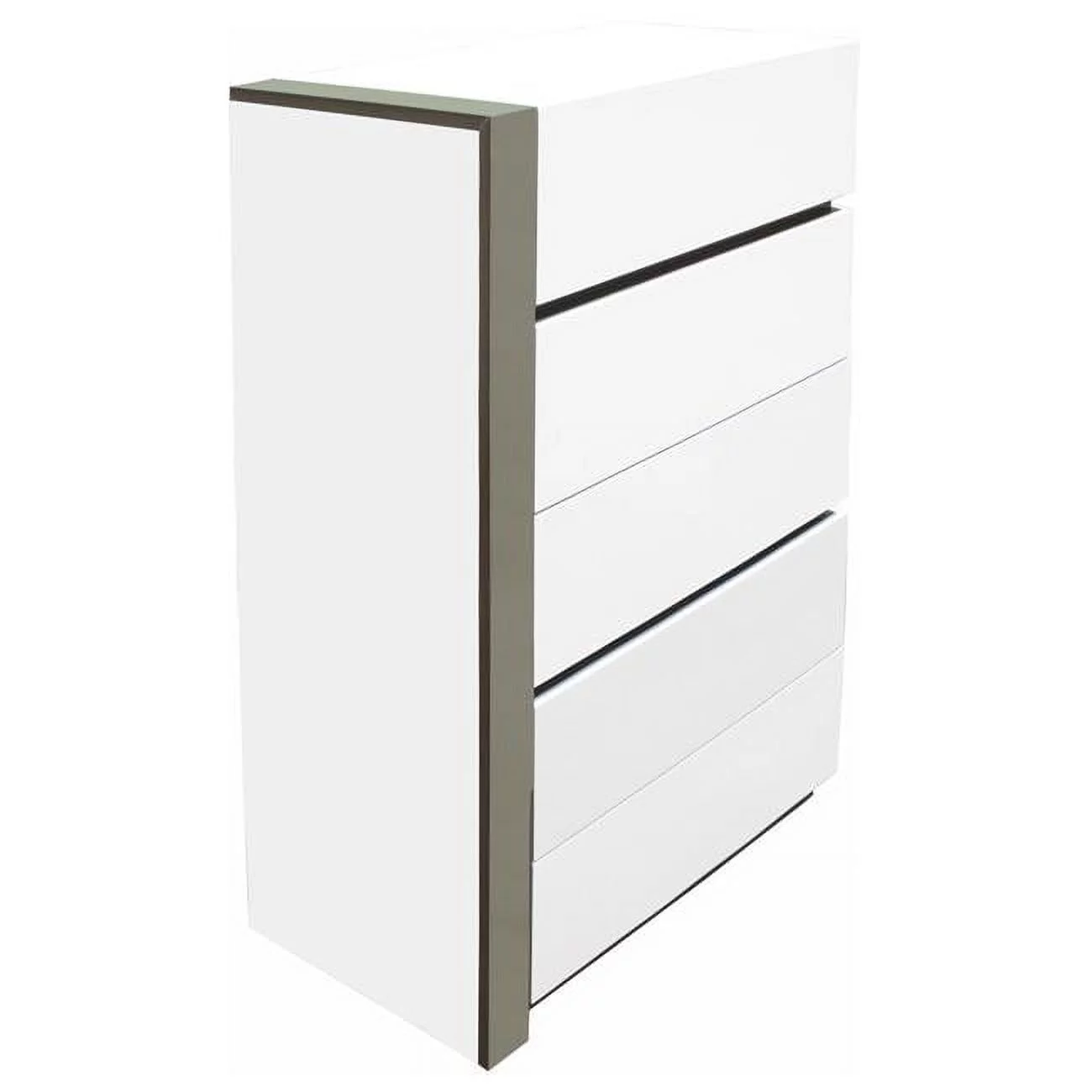 Best Master Seville 5-Drawer Engineered Wood Bedroom Chest in White