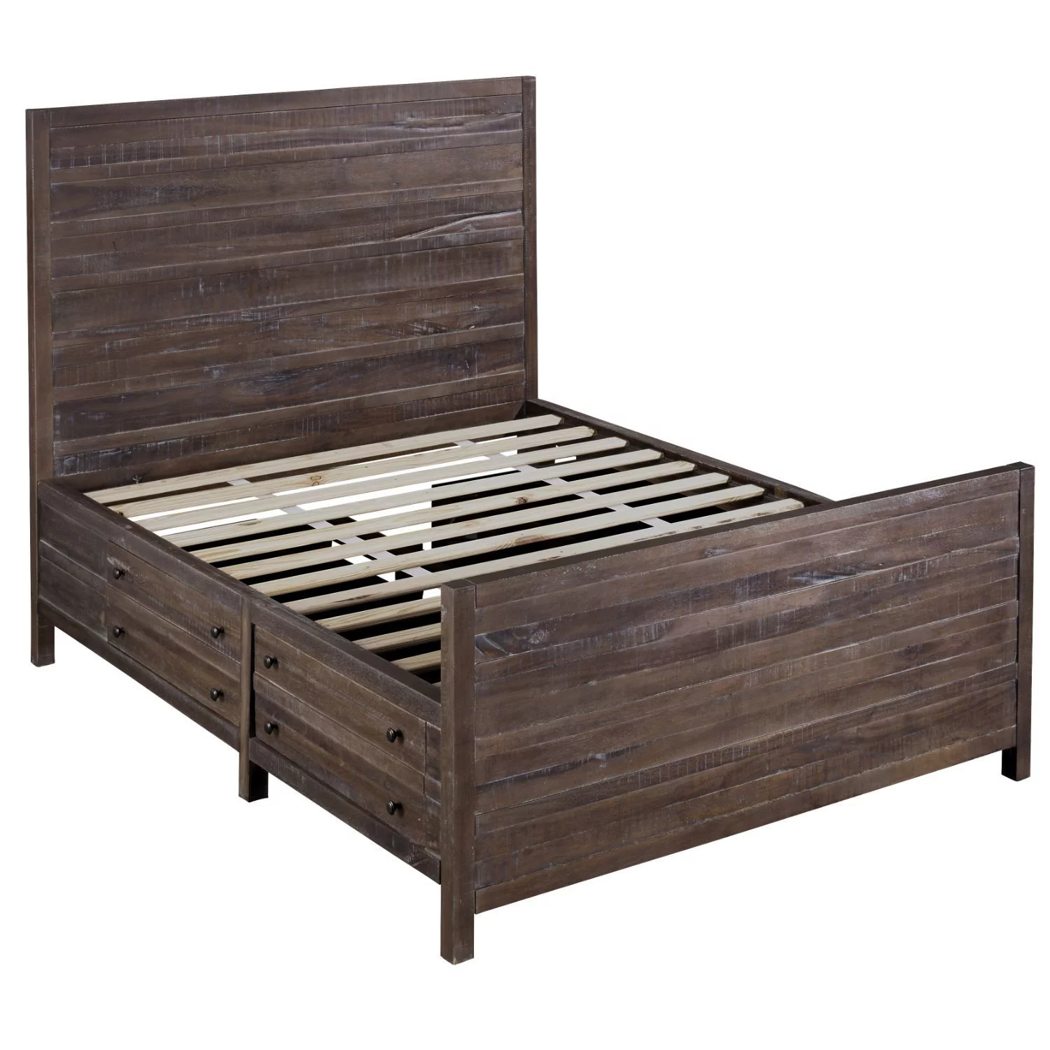 Townsend 5 PC King Storage Bedroom Set w 2 Nightstand in Java