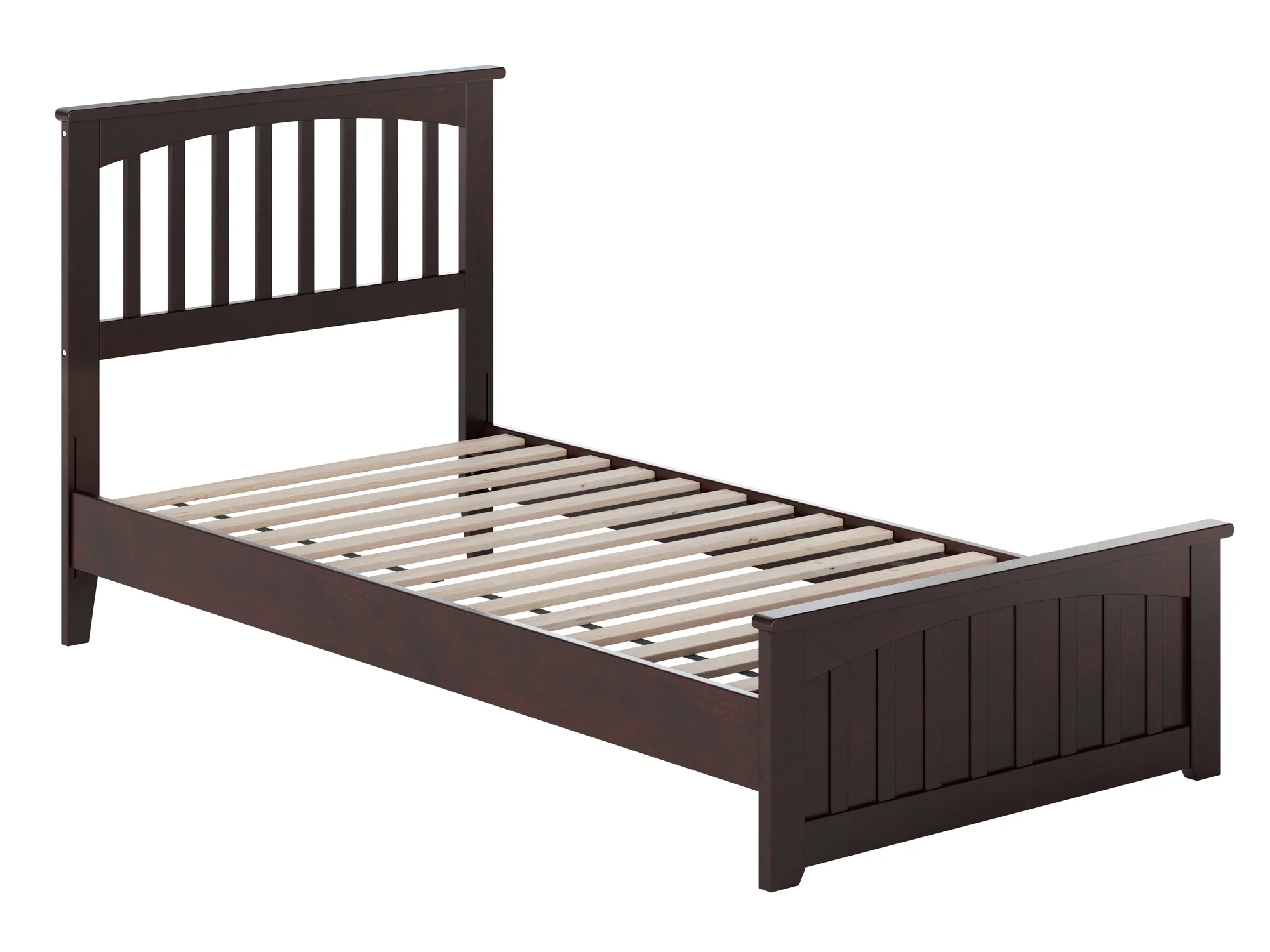 AFI Becket Twin XL Solid Wood Low Profile Platform Bed with Matching Footboard, Espresso
