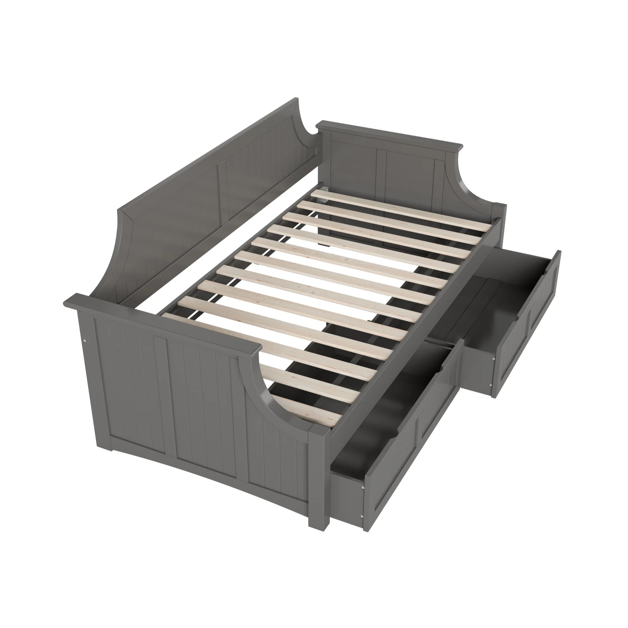 AFI Cambridge Twin Wood Daybed with Set of 2 Drawers in Grey