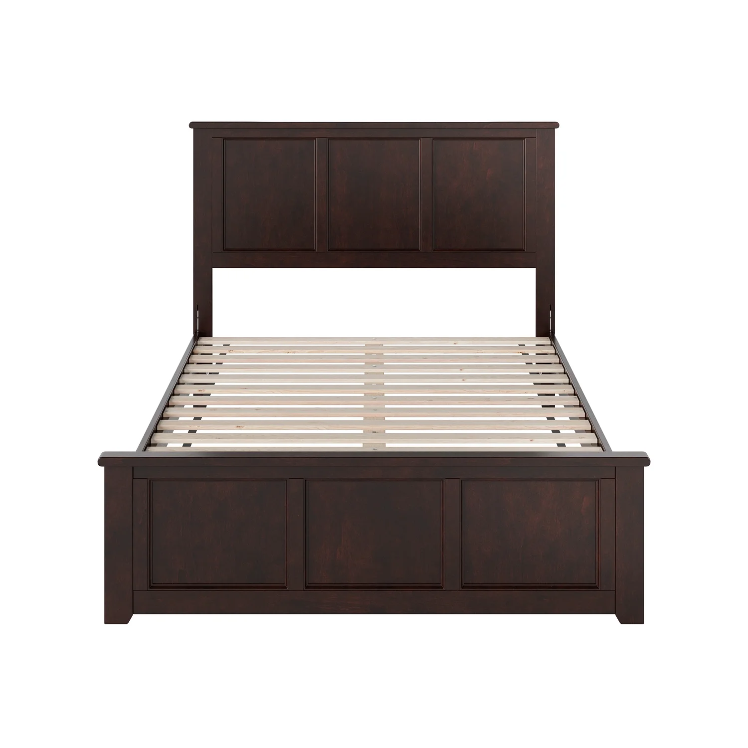 AFI Charlotte Full Solid Wood Low Profile Platform Bed with Matching Footboard, Espresso