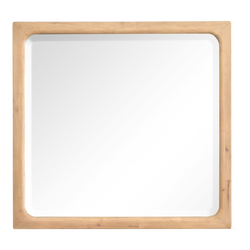 Magnussen Somerset 6-Drawer Wood Dresser with Landscape Mirror in Natural