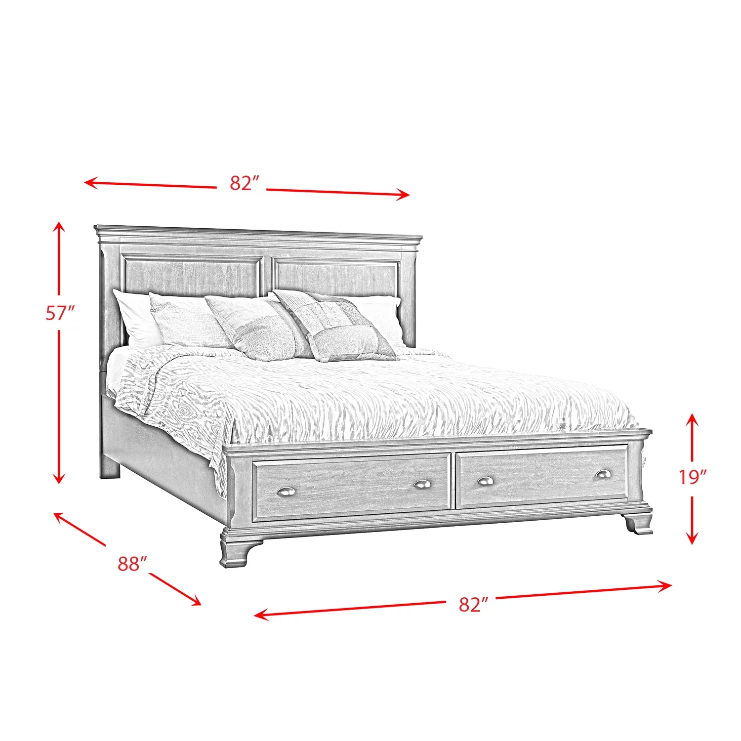 Picket House Furnishings Brinley Cherry King Storage 6PC Bedroom Set