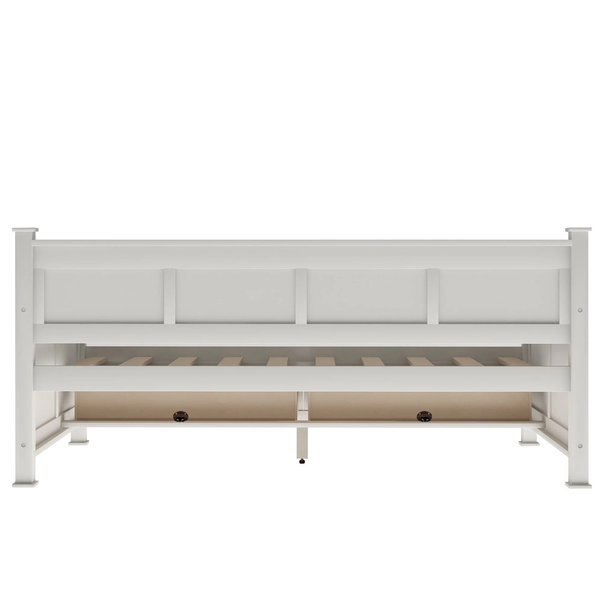 Solid Wood Twin Daybed with 2 Large Drawers, Rustic Design