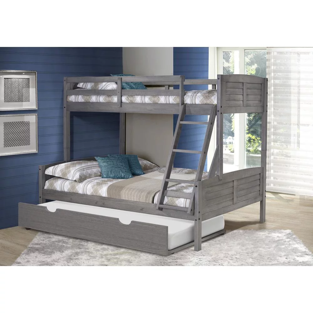 Belen Kox Twin/Full Louver Bunk Bed, Drawers Or Trundle Not Included