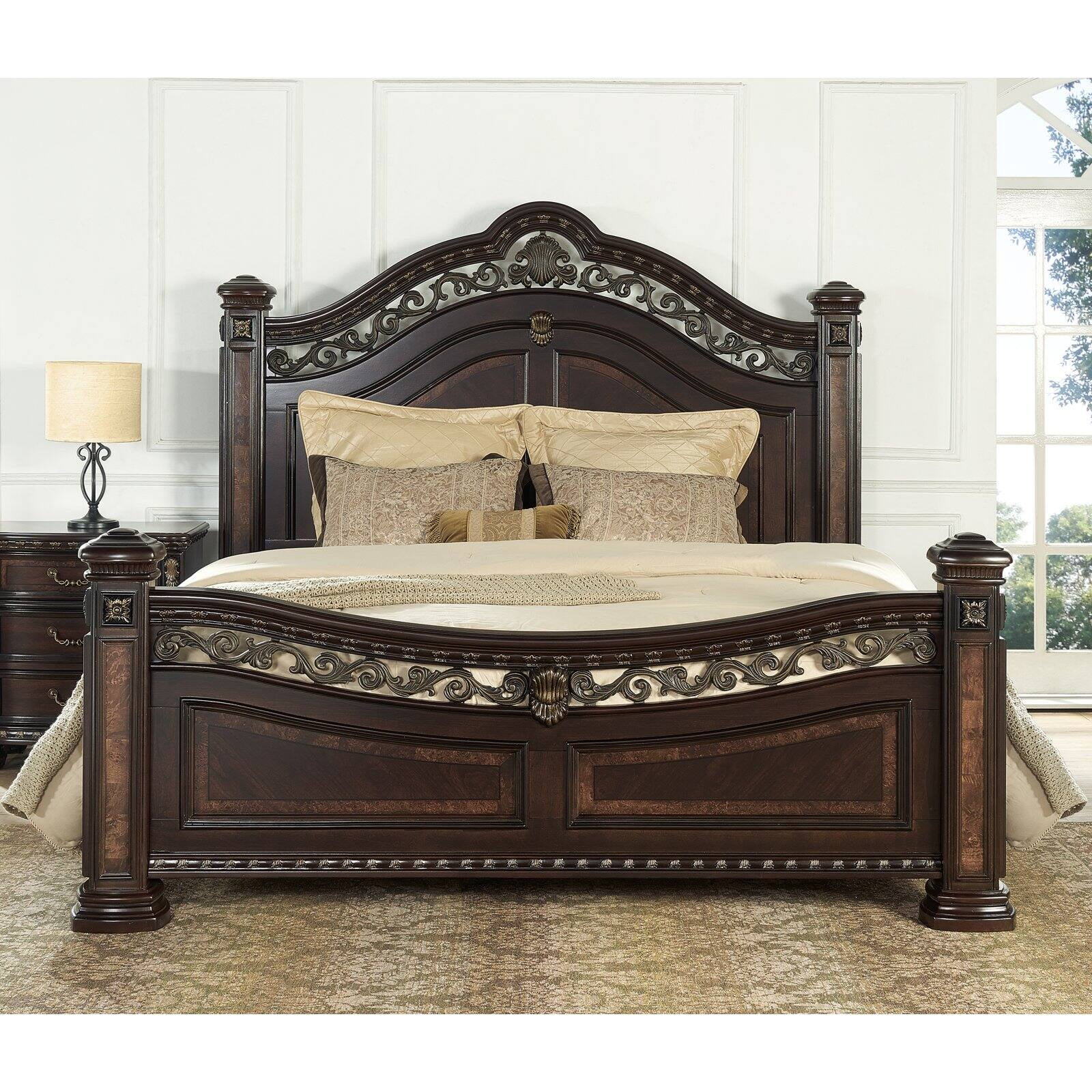 Steve Silver Monte Carlo Rich Cocoa Chocolate Queen Bed Complete