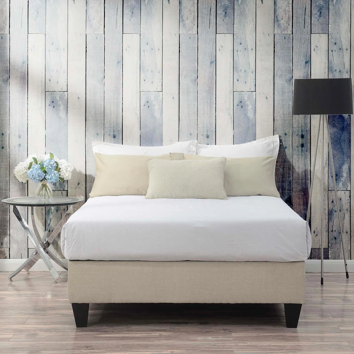 Picket House Furnishings Abby Full Platform Bed-Color:Natural,Style:Contemporary,Weight:62,Width:54
