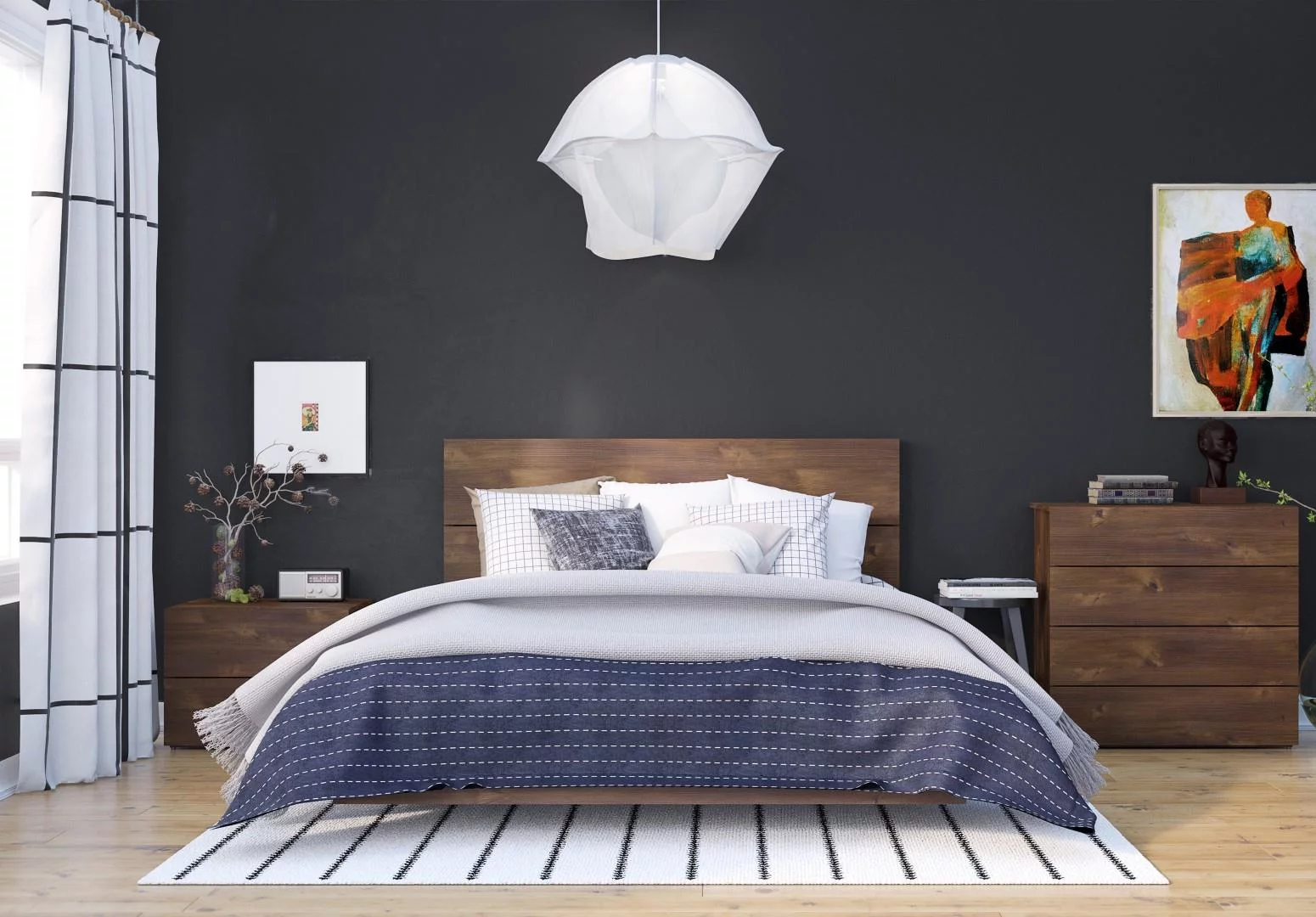 Nexera Karibou 4 Piece Queen Size Bedroom Set, Truffle