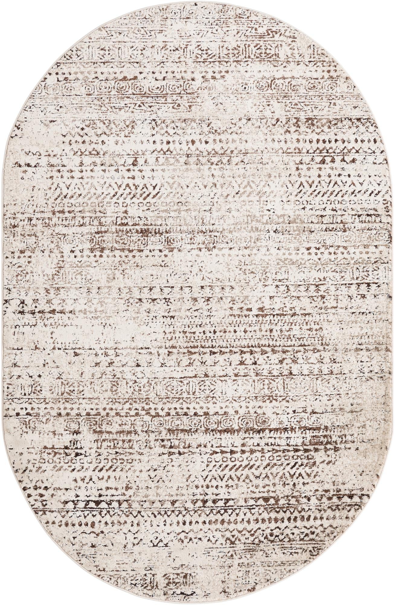 Unique Loom Pavilion Hermitage Rug ,Oval,5' 3