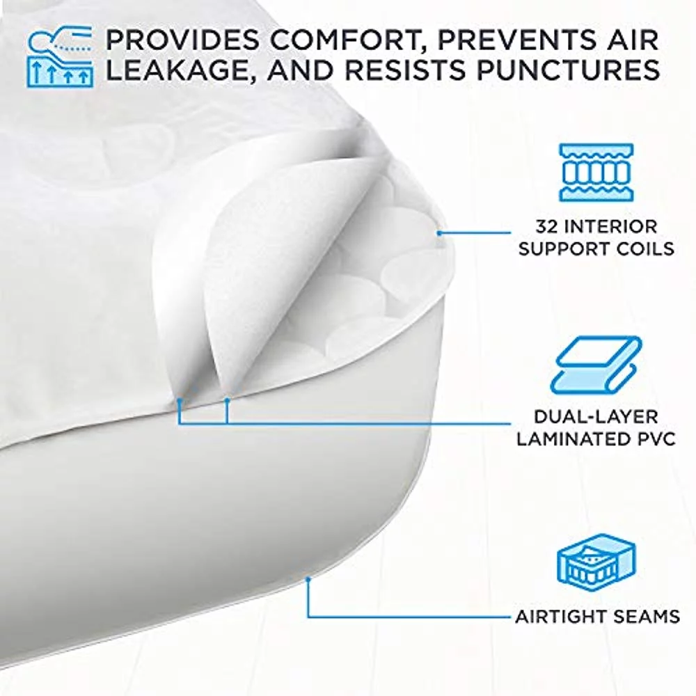 Ivation Twin Built-in Pump Air Mattress, Air Bed Frame 77”L x 40”W x 10