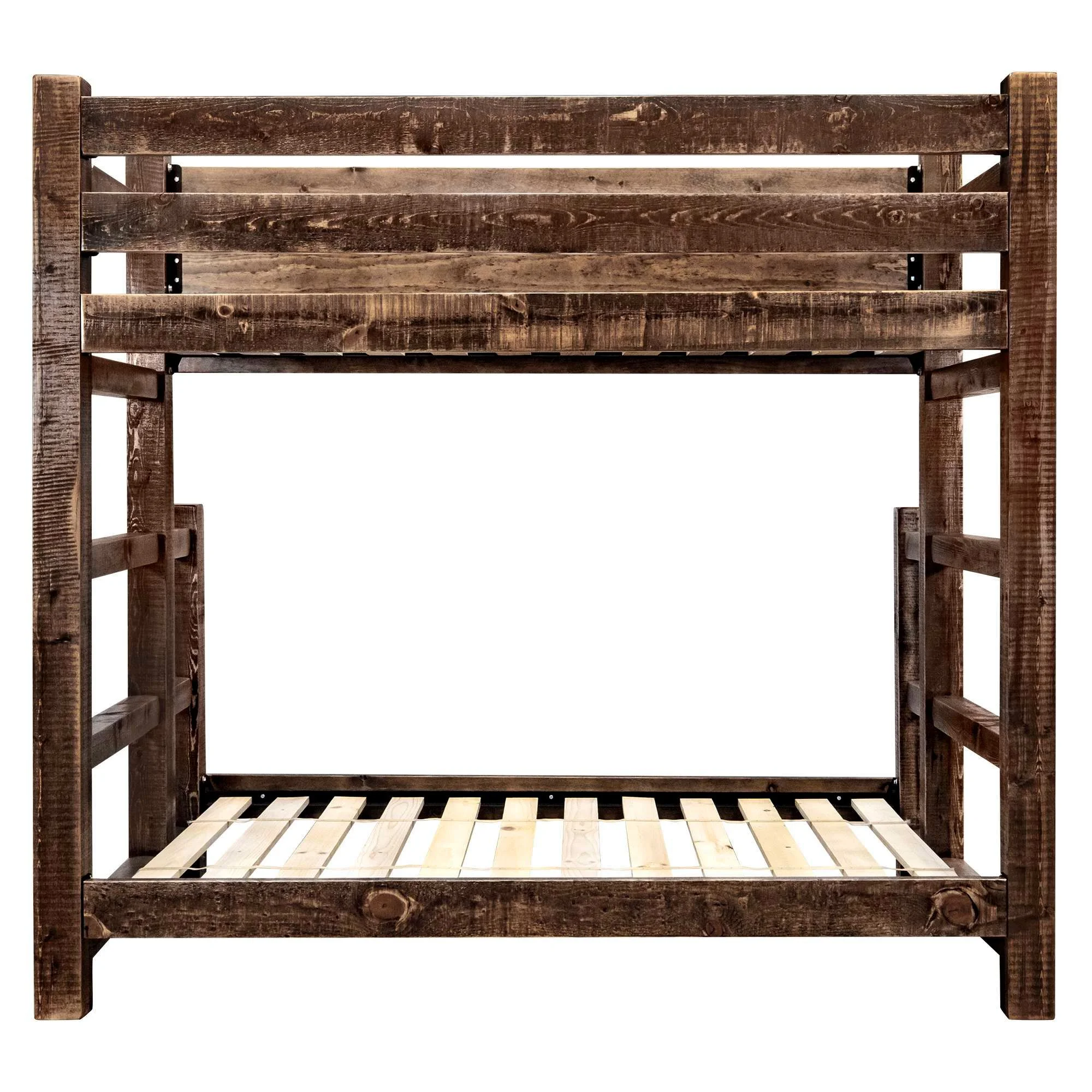 Homestead Collection Twin over Full Bunk Bed, Stain & Clear Lacquer Finish