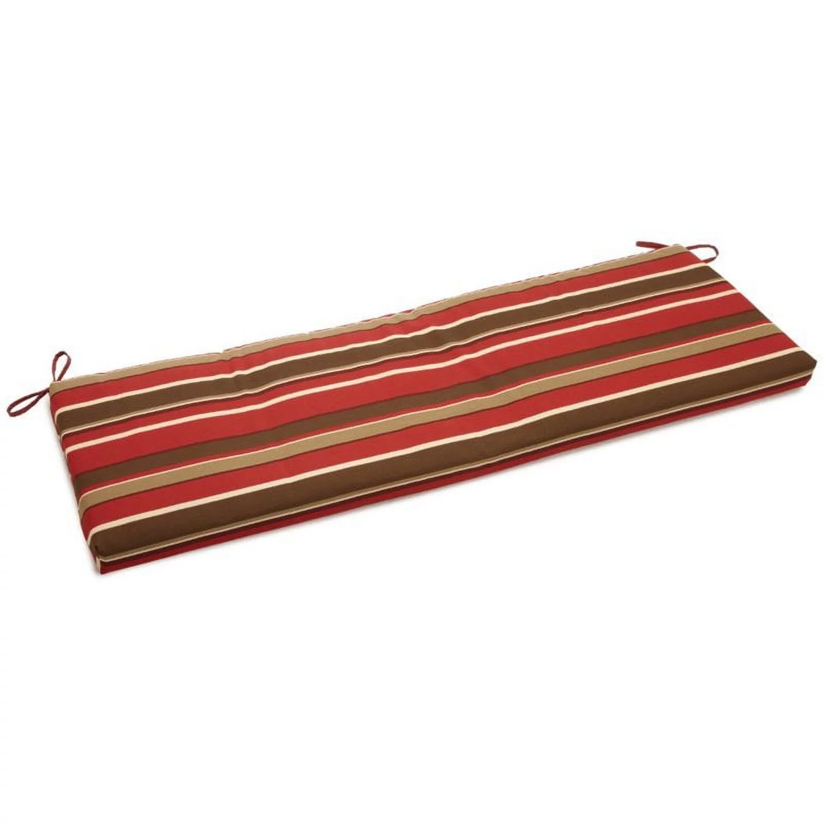 Blazing Needles  60 x 19 in. Patterned Outdoor Spun Polyester Bench Cushion, Farrington Terrace Grenadine