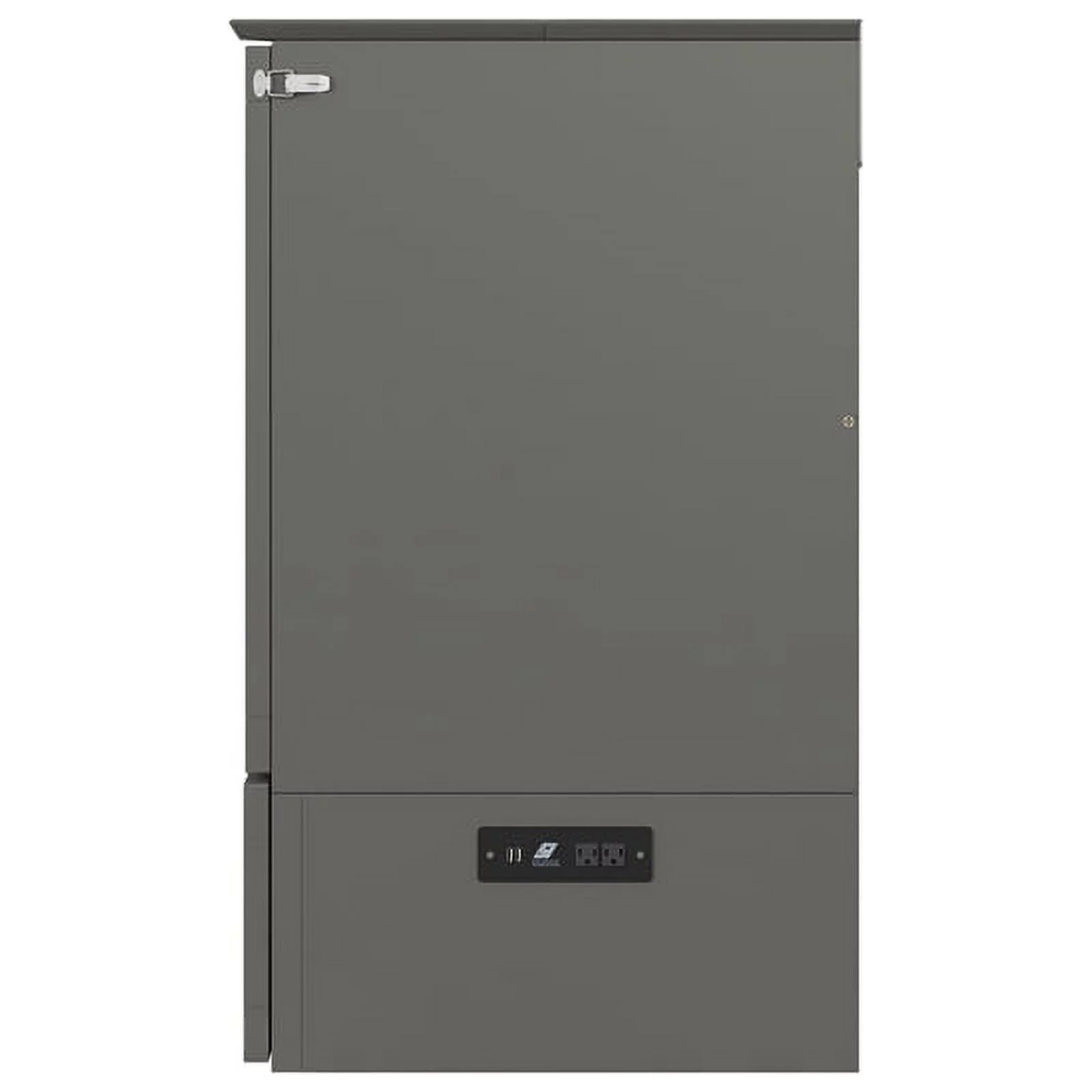 Bowery Hill Traditional Solid Wood Murphy Queen Bed in Gray