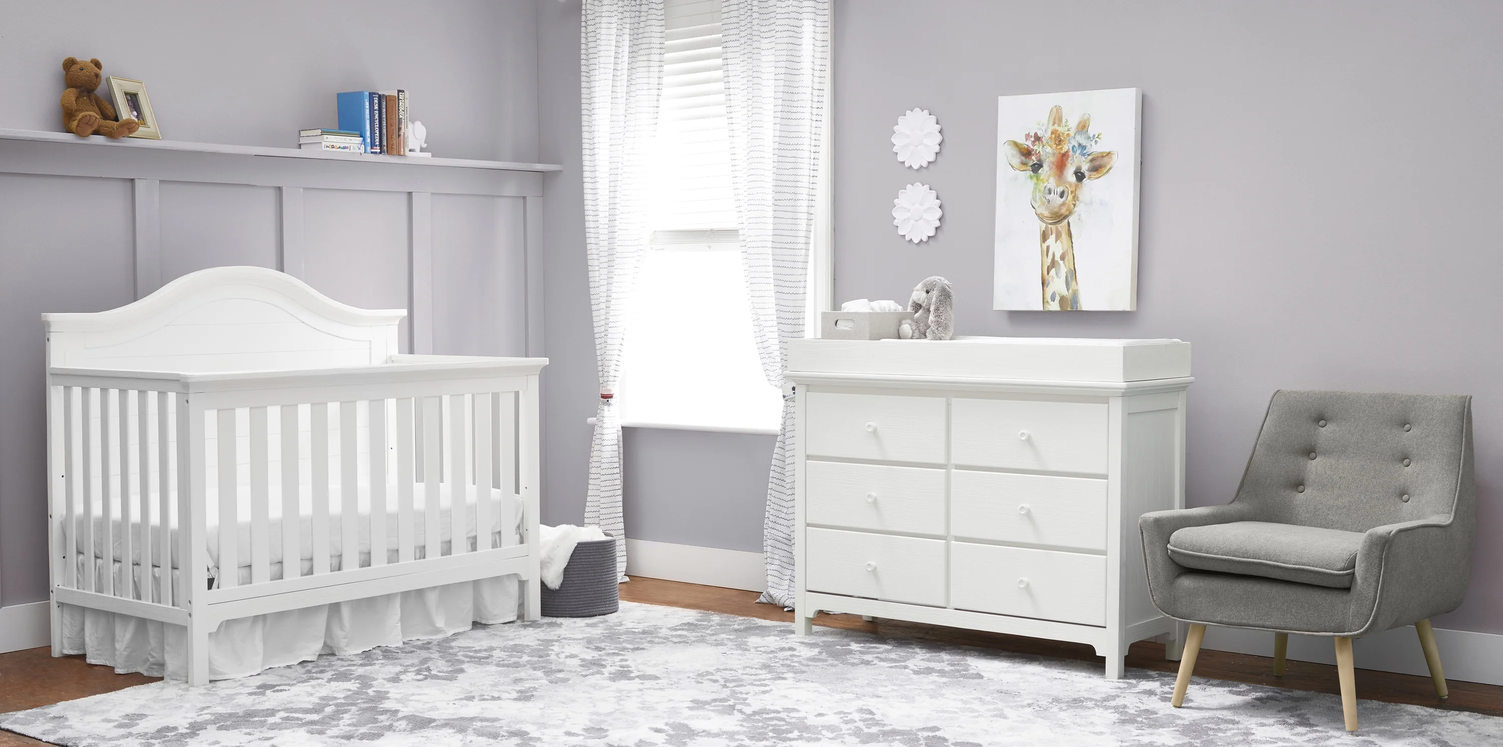 Ti Amo 6 Drawer Double Dresser, Farmhouse White