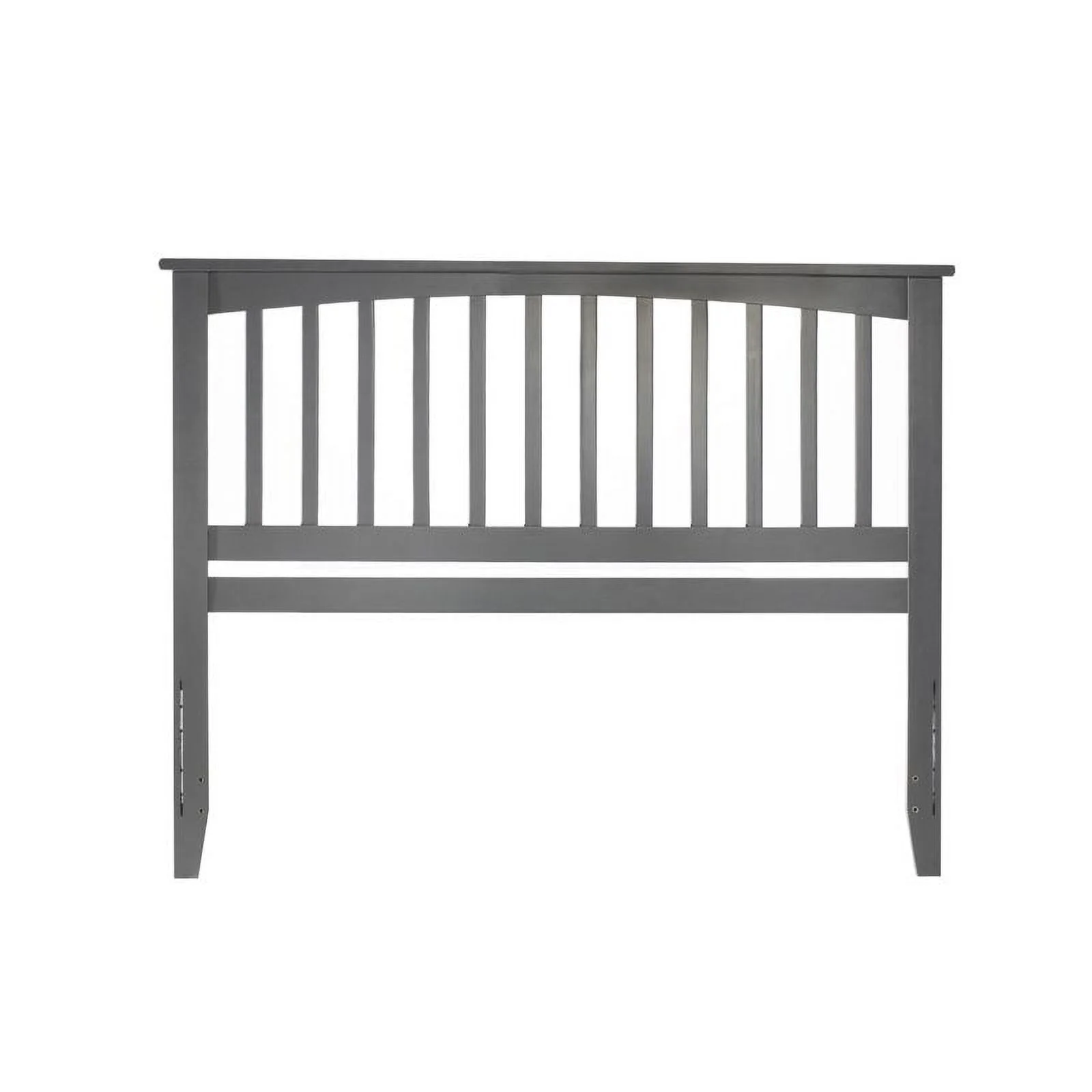 Leo & Lacey Traditional Wood Queen Slat Headboard in Gray