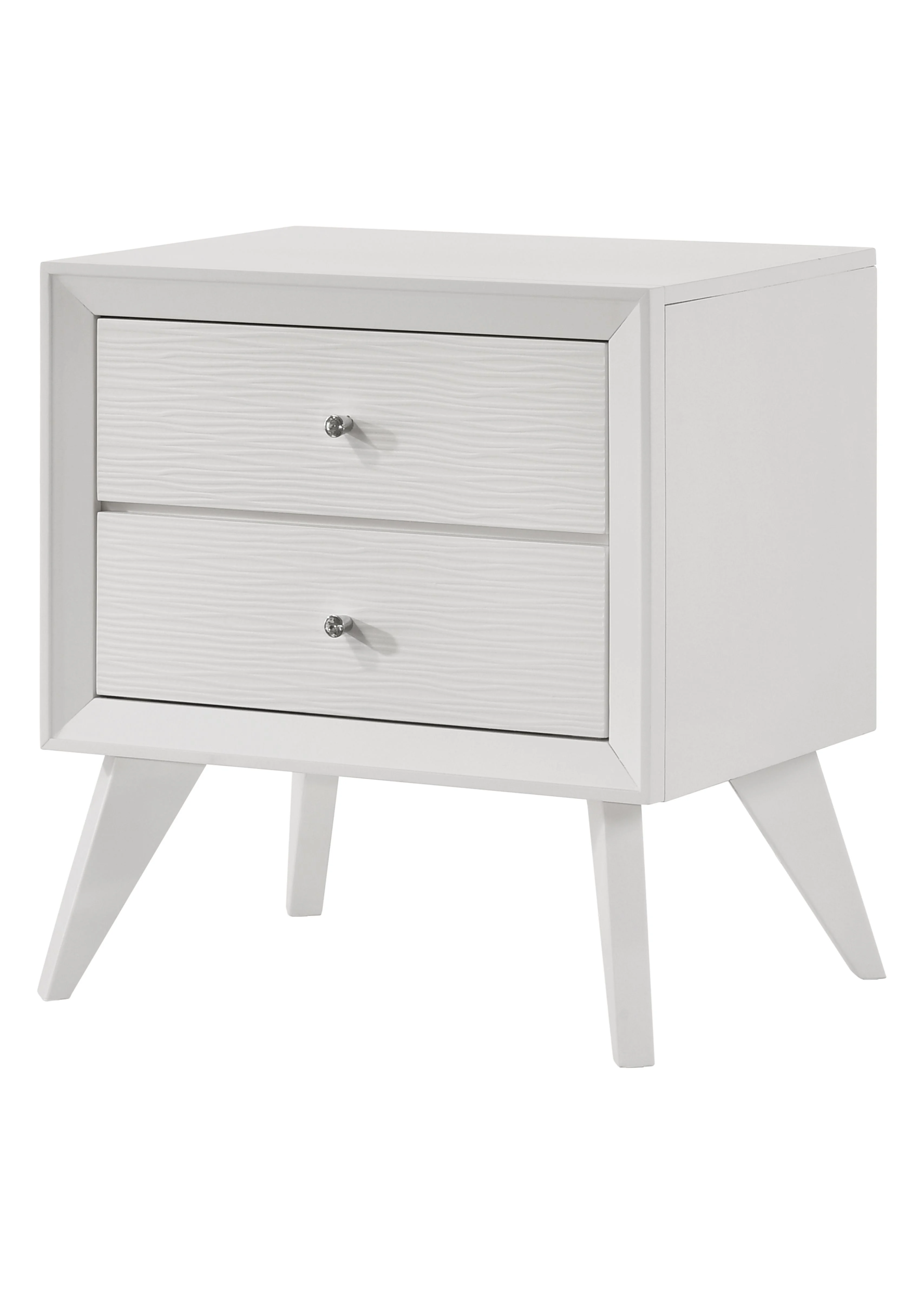 Night Stand,2 Drawer Dresser for Bedroom,Small Side Table with 2 Drawers,Bedside Furniture,Night Stand,End Table for Bedroom,Living Room,White