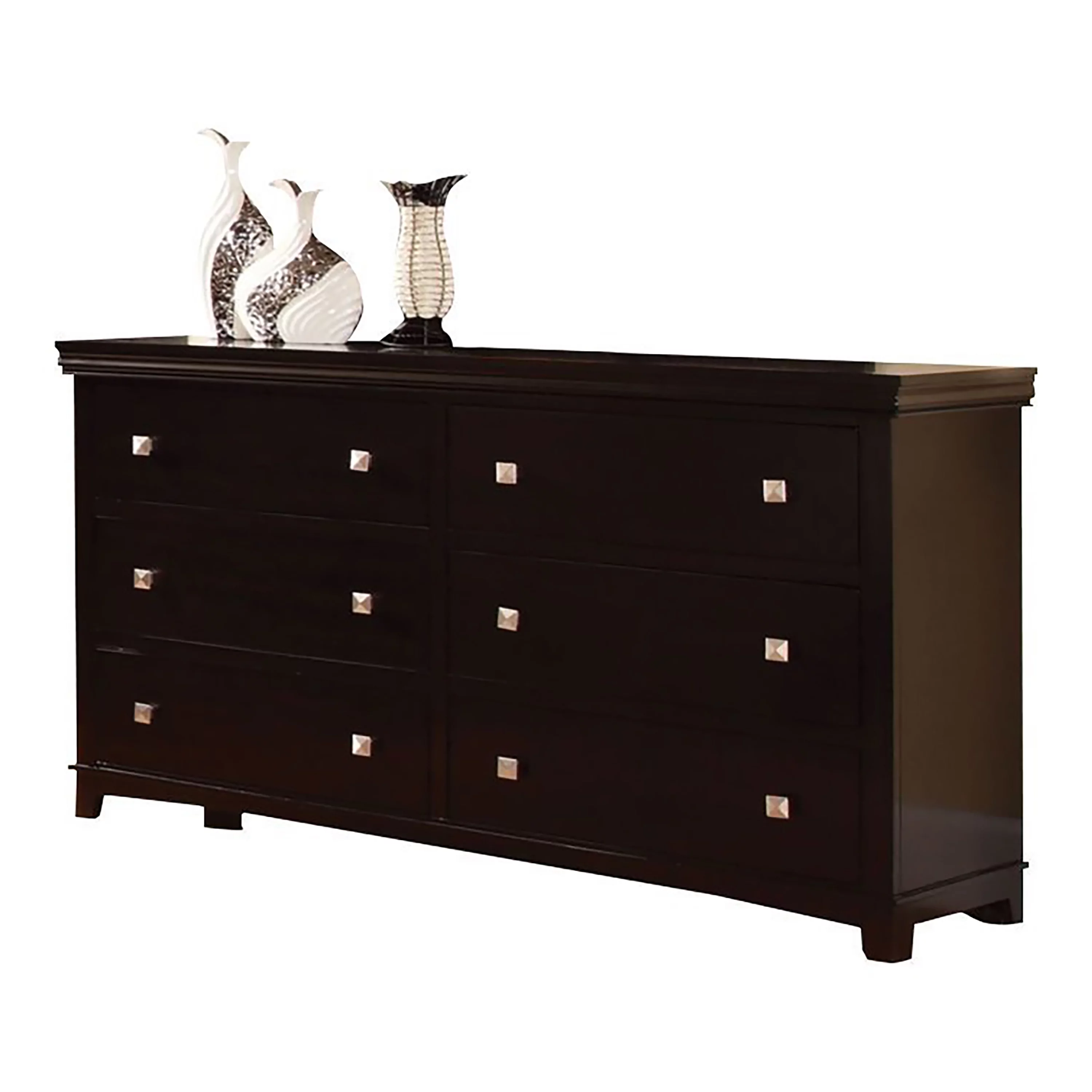 Furniture of America Katherine Transitional 6-Drawer Dresser, Espresso