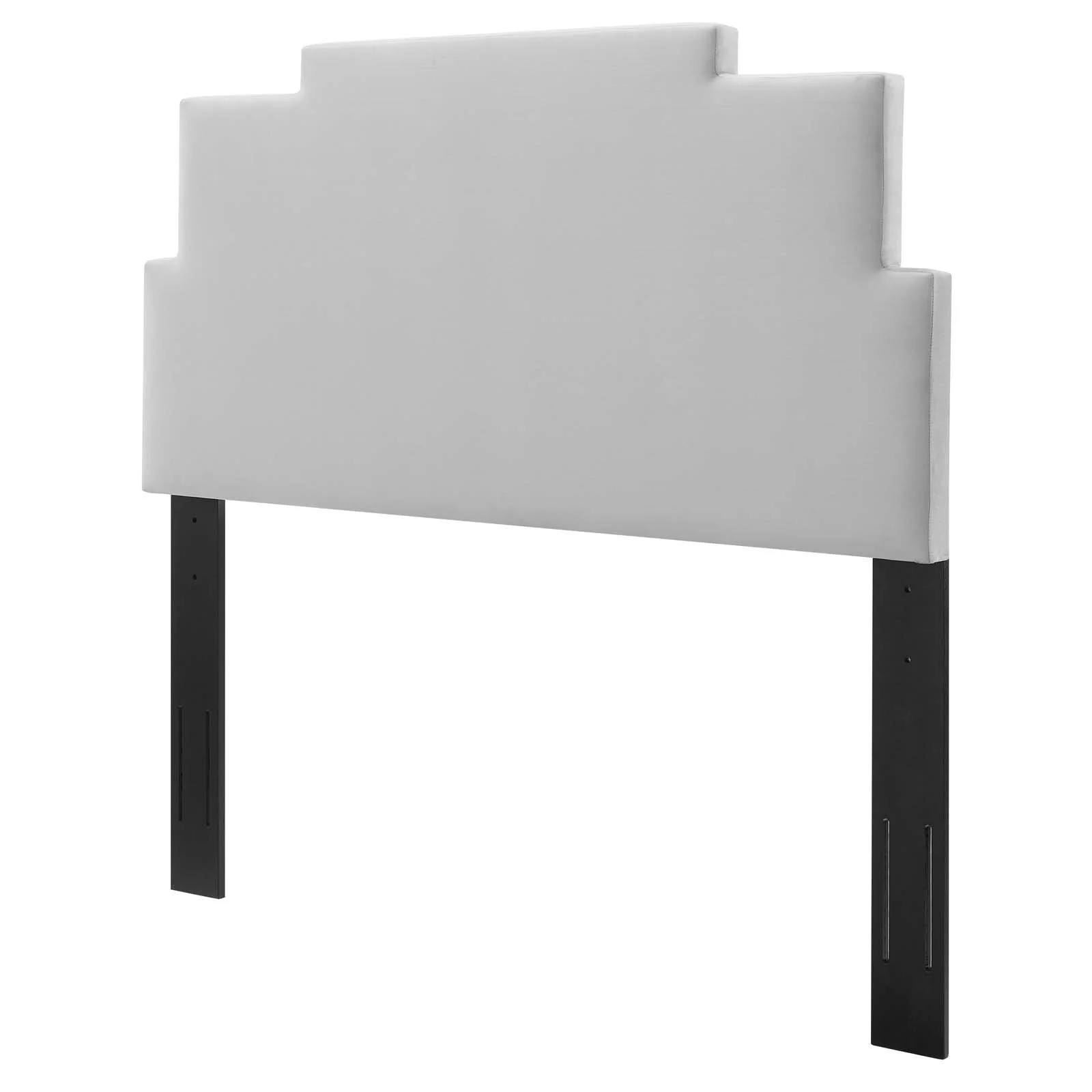 Headboard, Twin Size, Velvet, Light Grey Gray, Modern Contemporary Urban Design, Bedroom Master Guest Suite