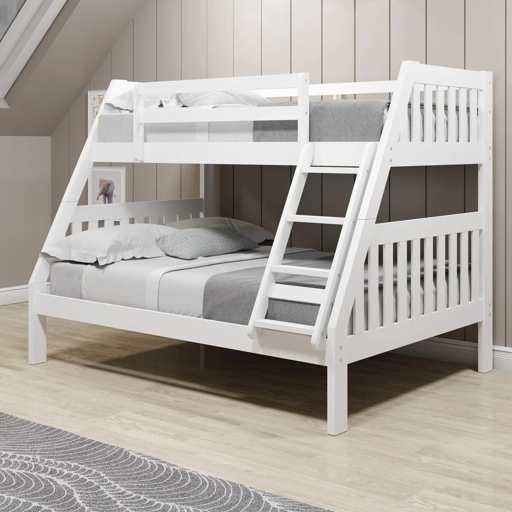 Twin Over Full Mission Bunk Bed in White