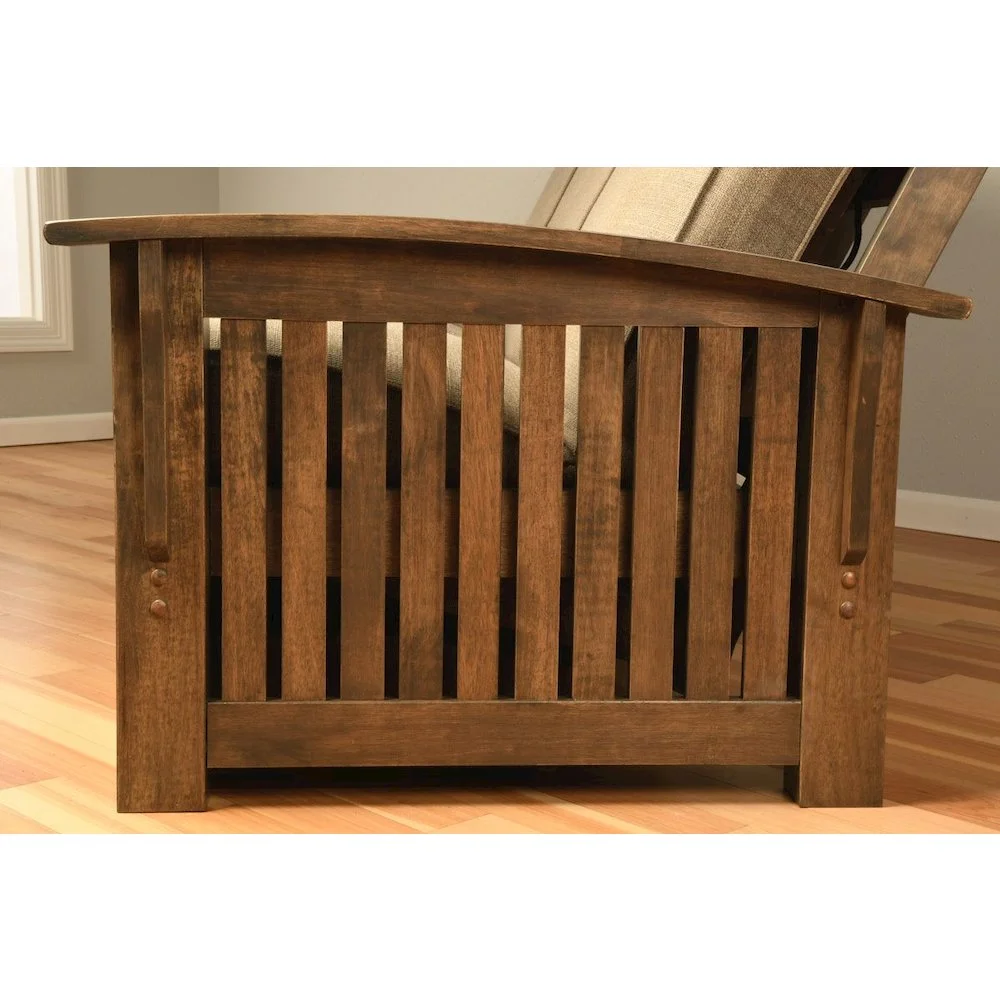 Washington Frame-Rustic Walnut Finish-Oregon Trail Java Mattress Kodiak Furniture