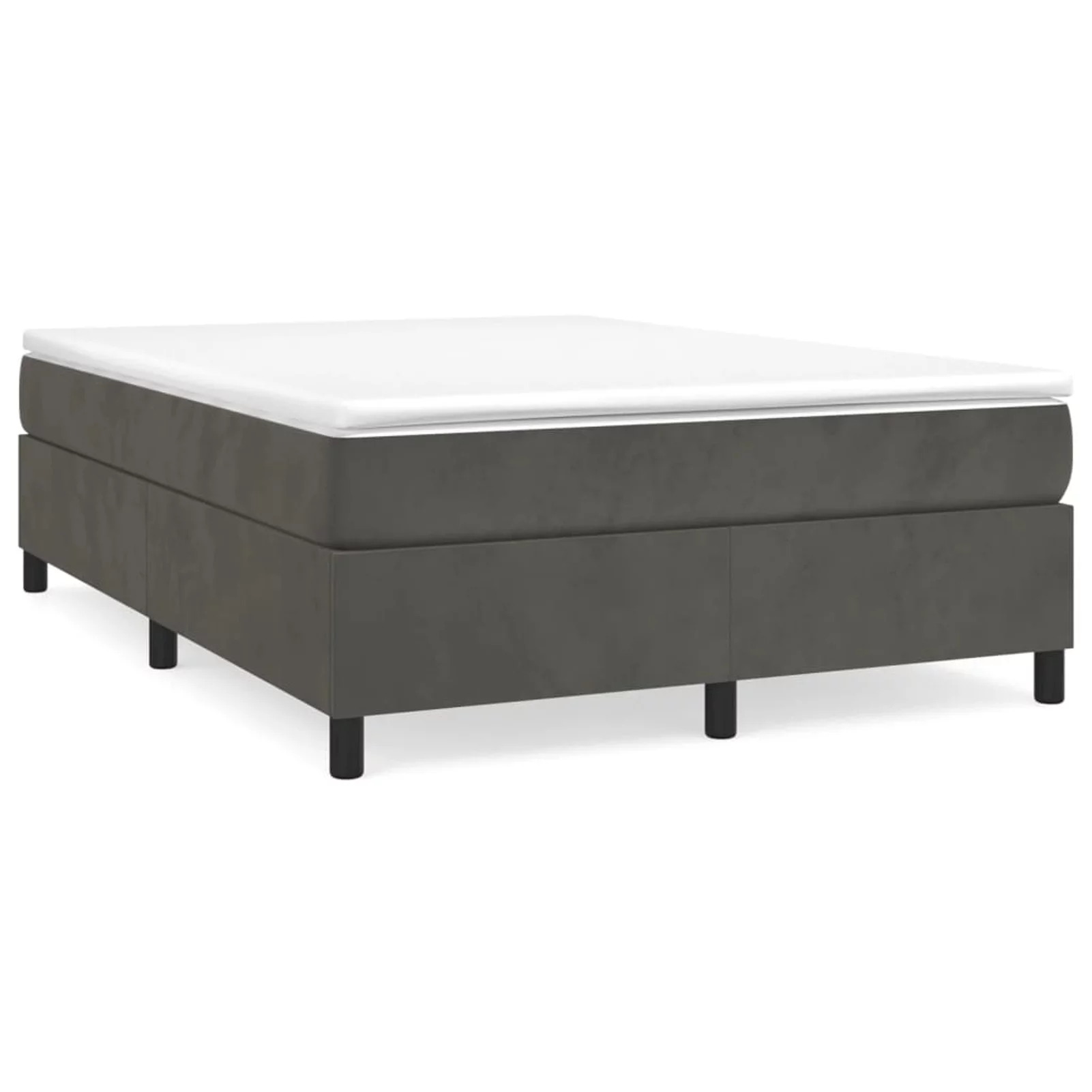 Tomshoo Box Spring Bed with Dark Gray 59.8