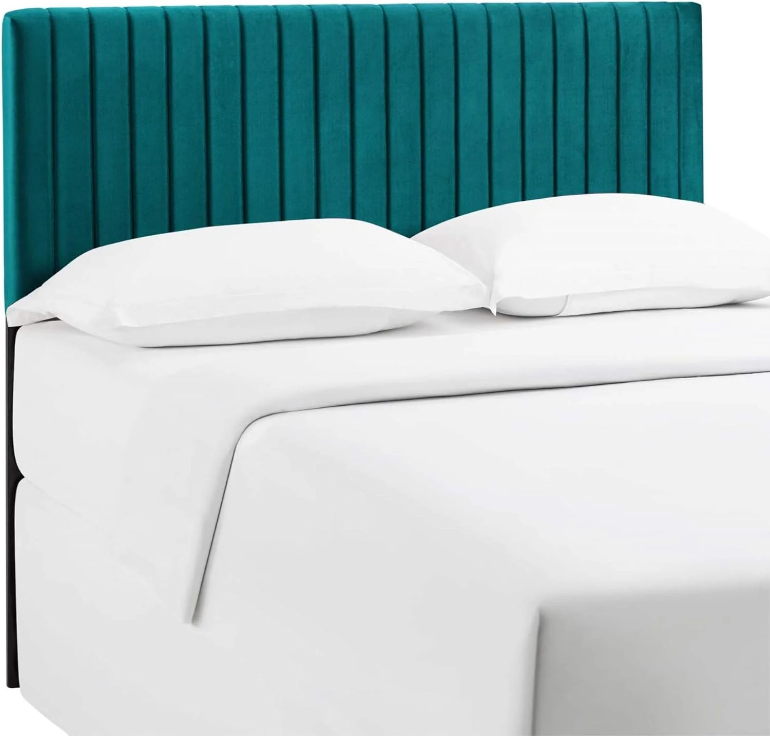 Keira Full/Queen Velvet Headboard - Luxurious, , Channel Tufted, Stain-Resistant, Dense Foam Padding - Upgrade Your Bedroom Effortlessly