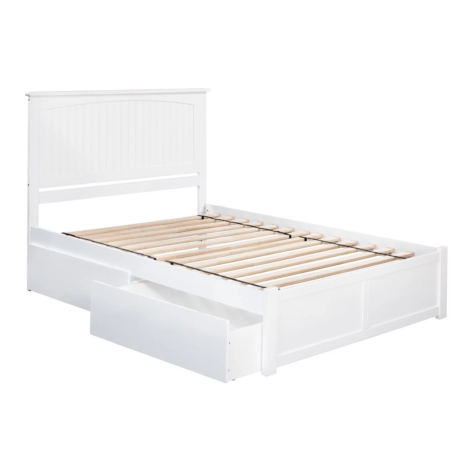 Atlantic Furniture AR8251002 Nantucket with Open Foot - White, King Size