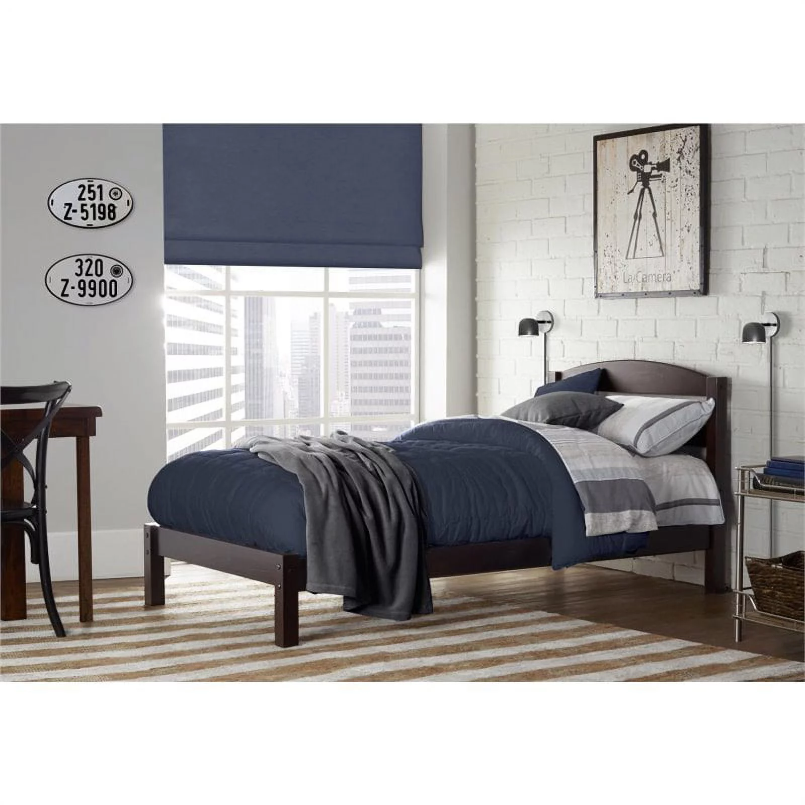 Dorel Living Braylon Twin Bed in Espresso