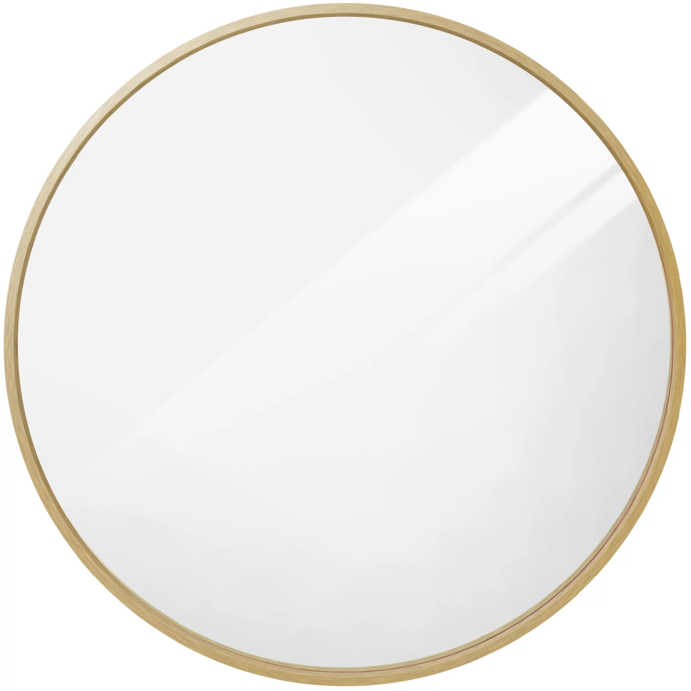 Best Choice Products 36in Framed Round Bathroom Vanity Wall Mirror w/ Anti-Blast Film - Matte Gold