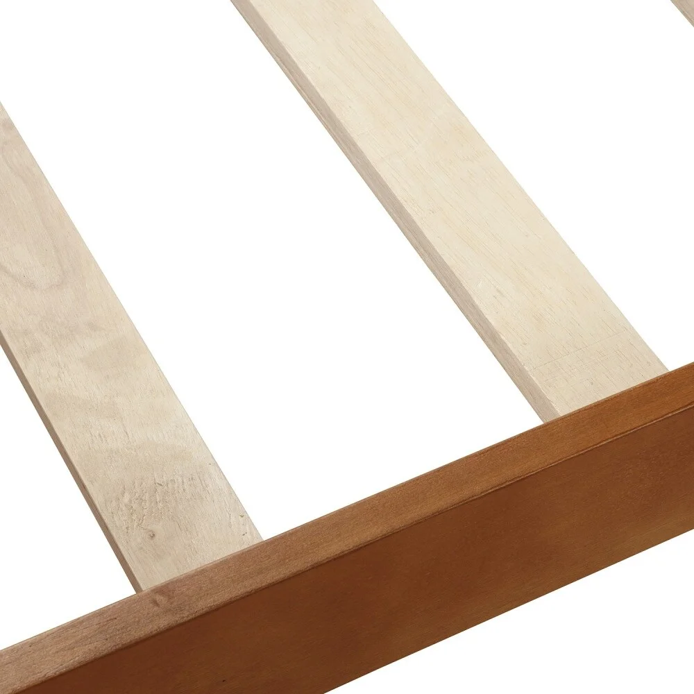 Twin Size Platform Bed with Headboard Oak