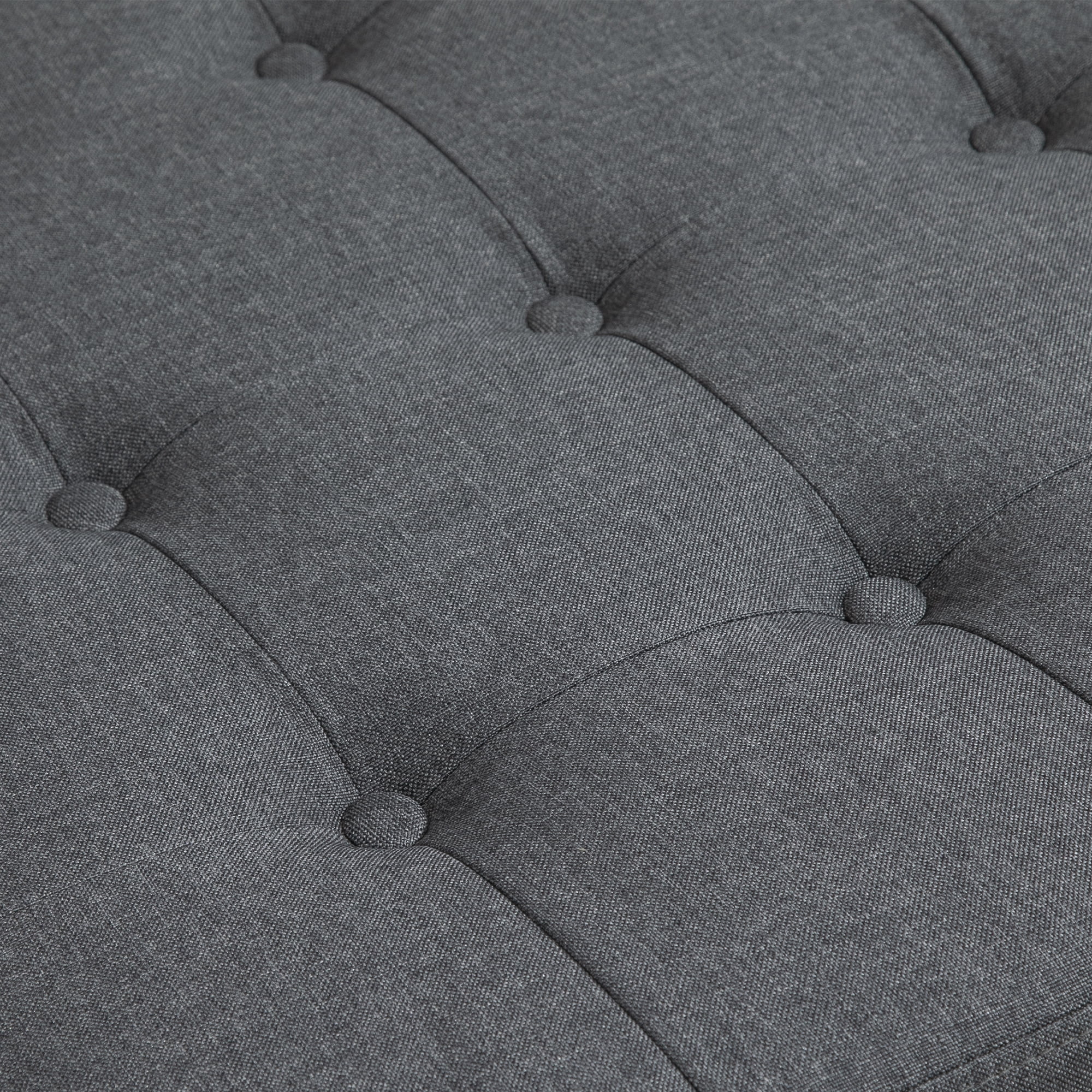 HOMCOM Fabric Tufted Storage Ottoman w/Flip Top Seat Lid and Metal Hinge