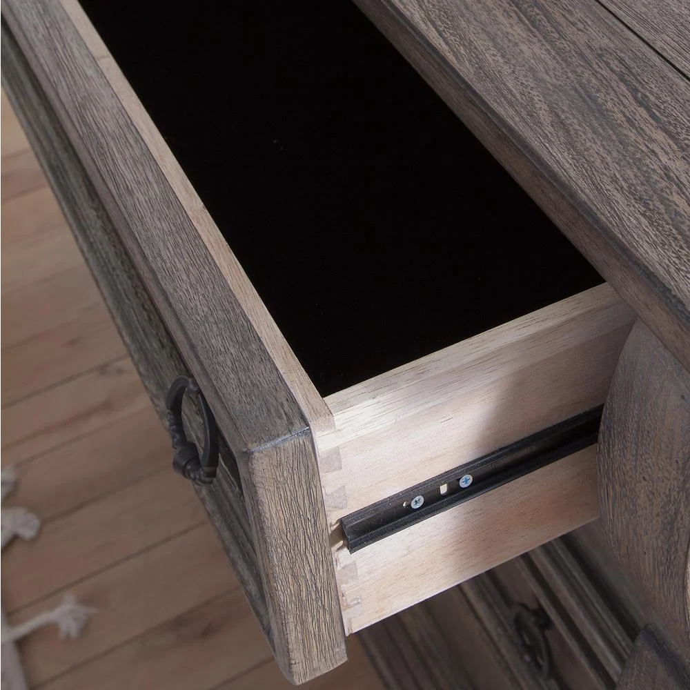 American Woodcrafters Heirloom Rustic Brown Charcoal Wood 5-Drawer Chest